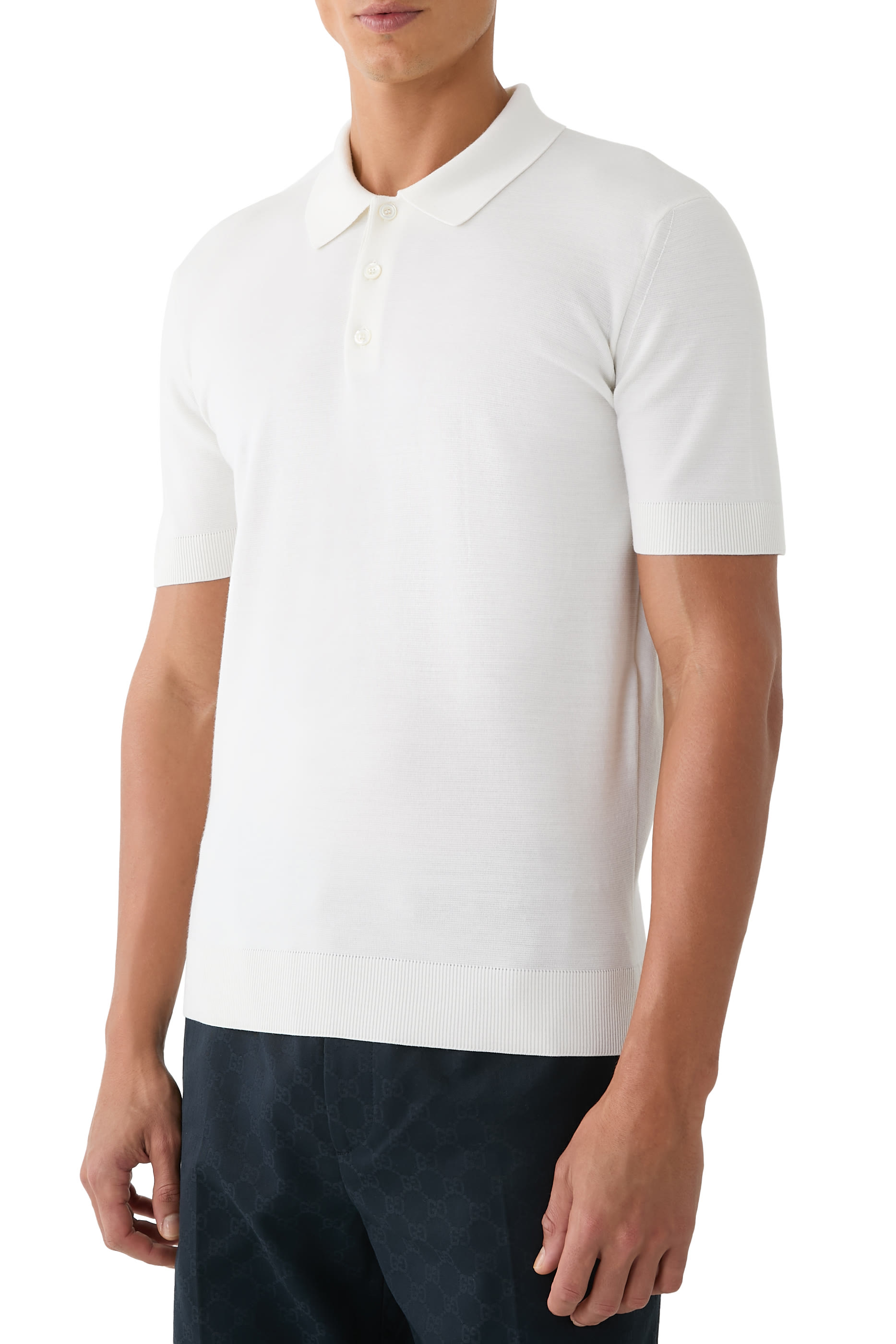 Knit Wool Polo Shirt