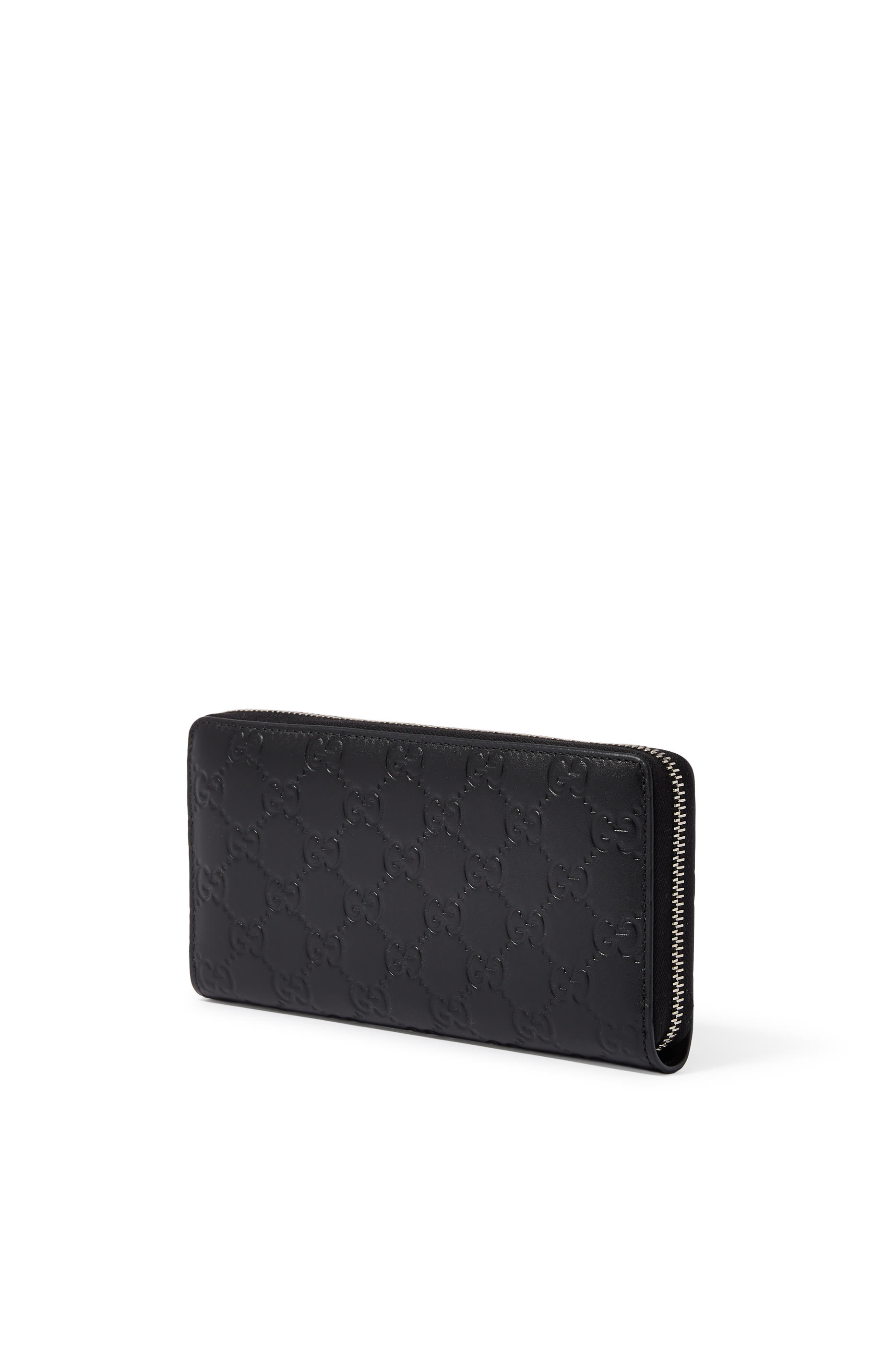 GG Emblem Zip Around Wallet