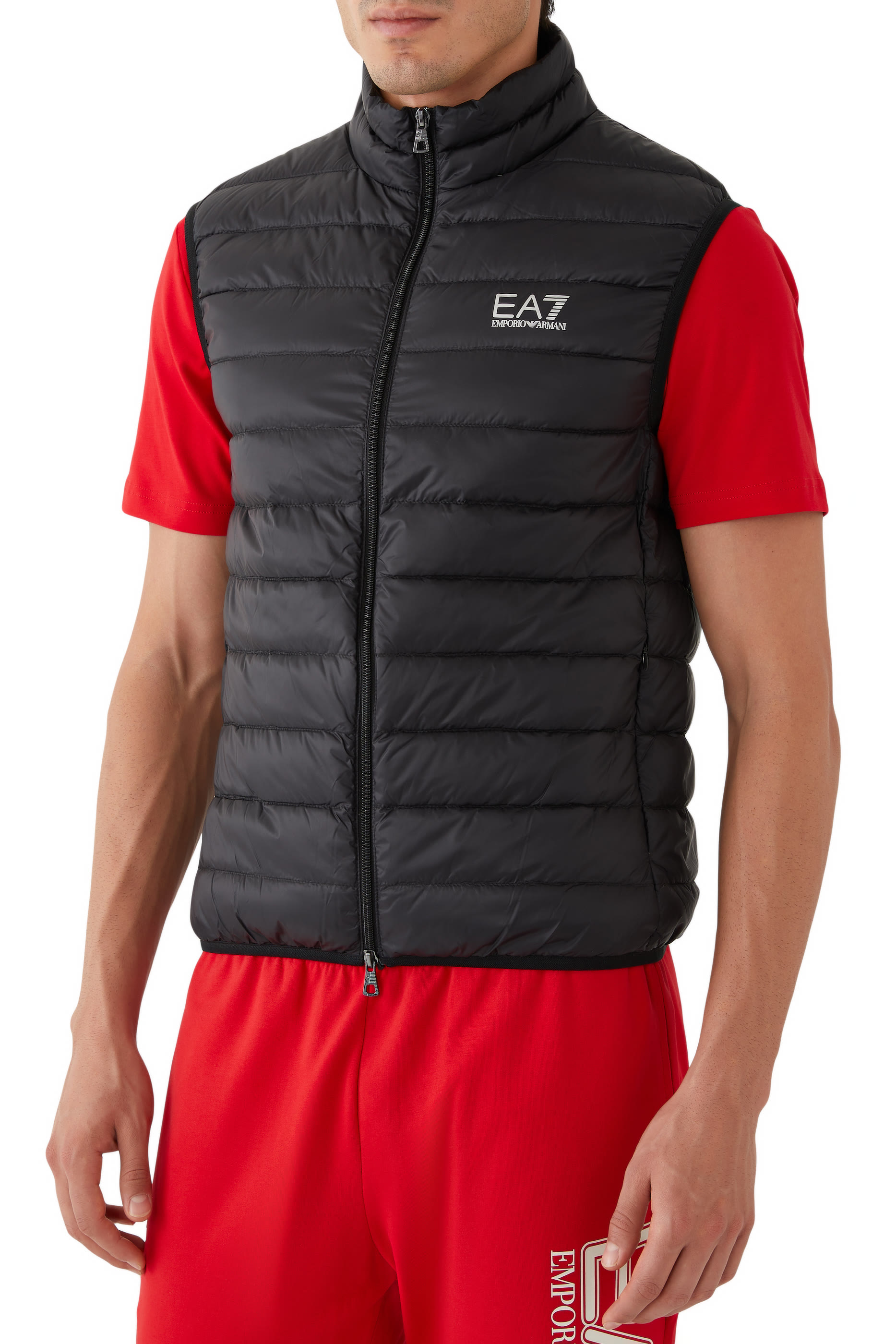 EA7 Logo Puffer Vest
