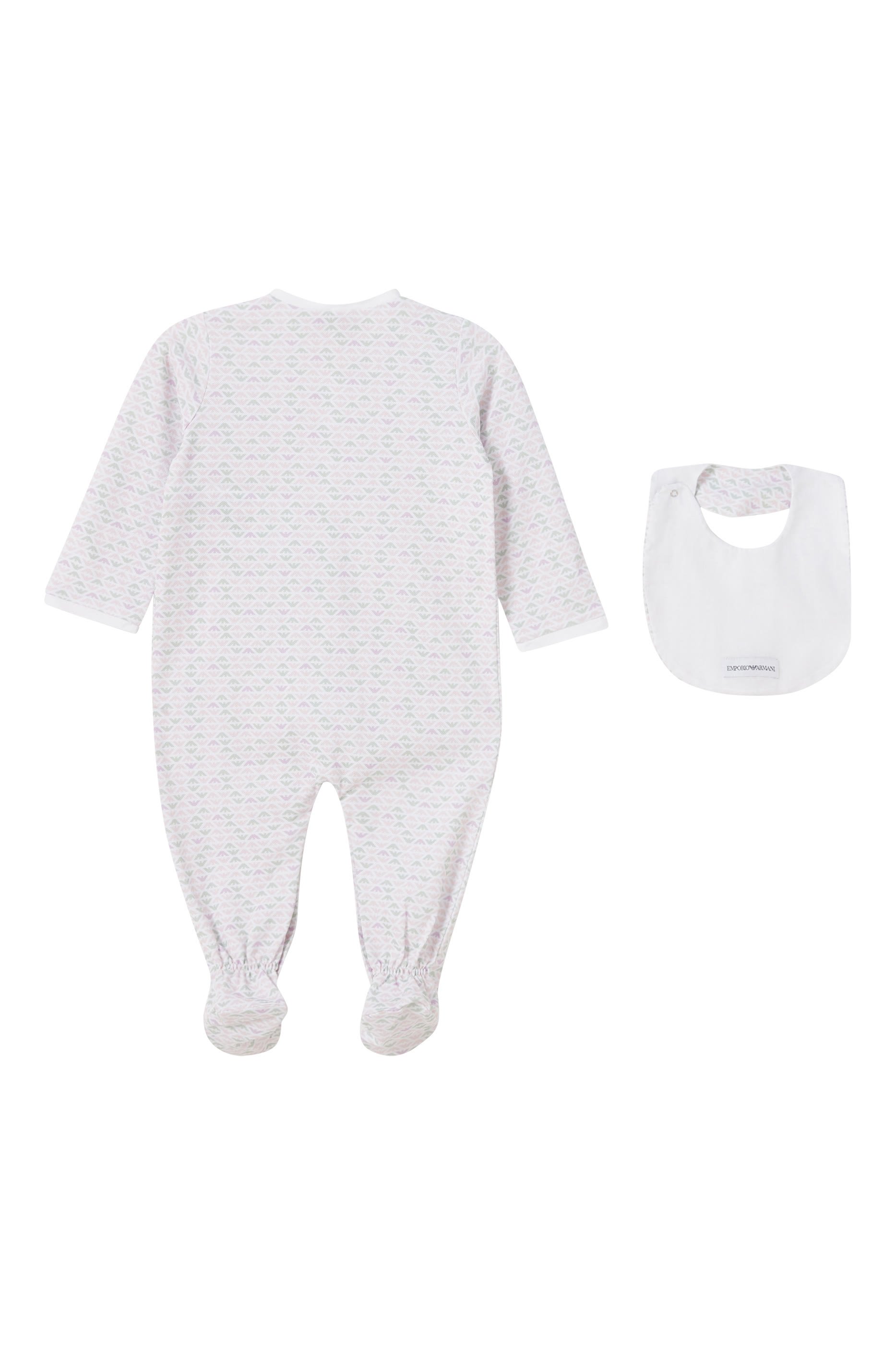 Kids Eagle Cotton Romper & Bib Set