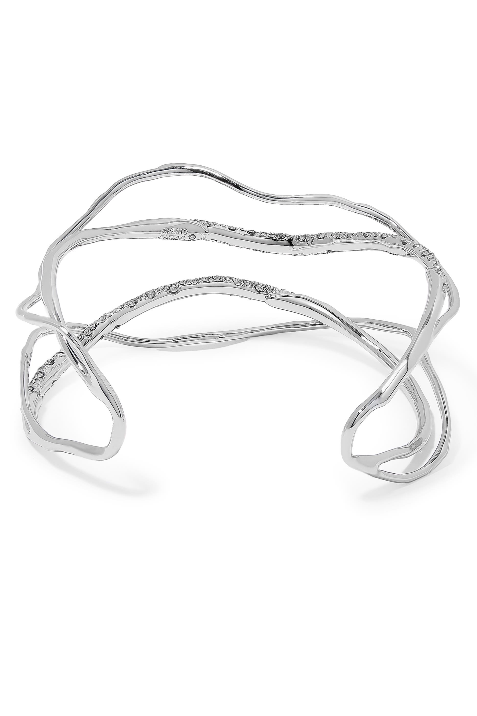 Solanales Crystal Intertwined Cuff Bracelet