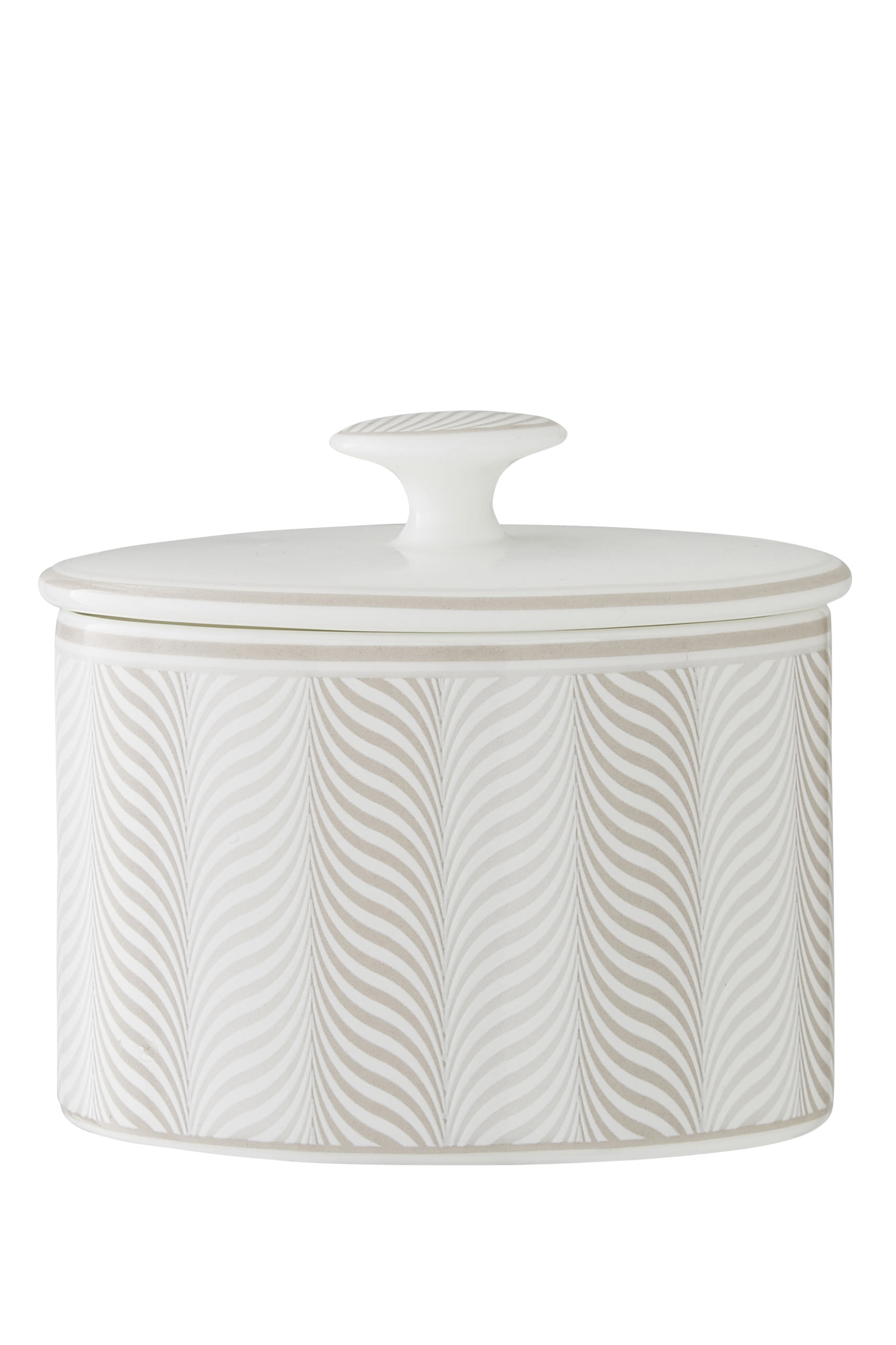 Bakewell Taupe Oval Sugar Pot with Lid