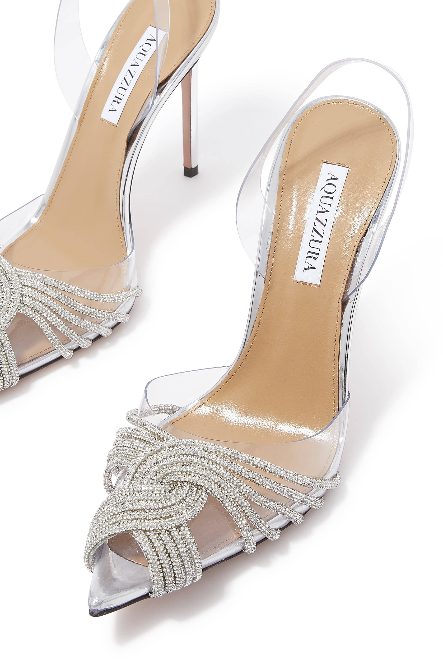 Gatsby 105 Leather & PVC Slingback Pumps