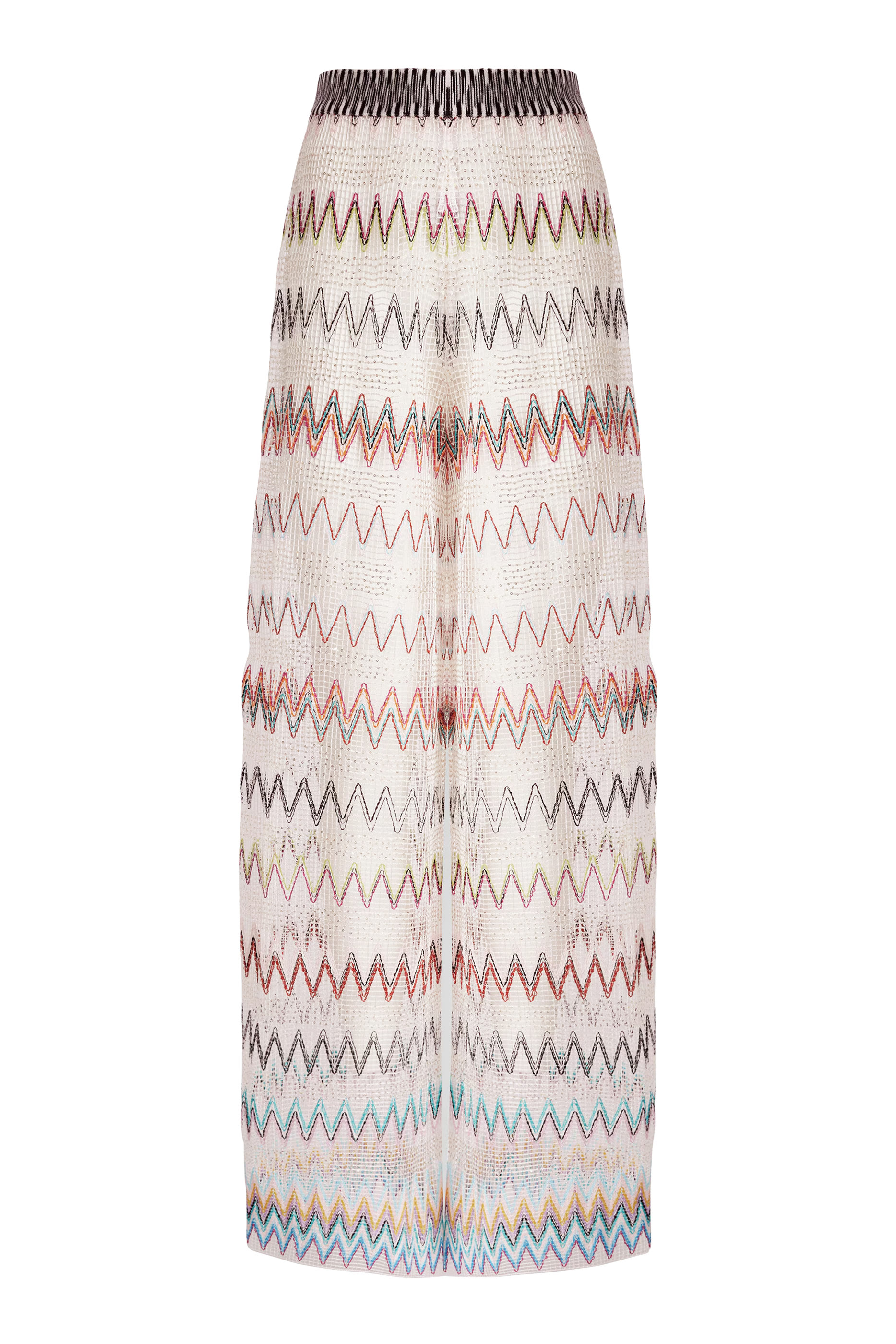 Mare Chevron Net Sequinned Wide-Leg Pants