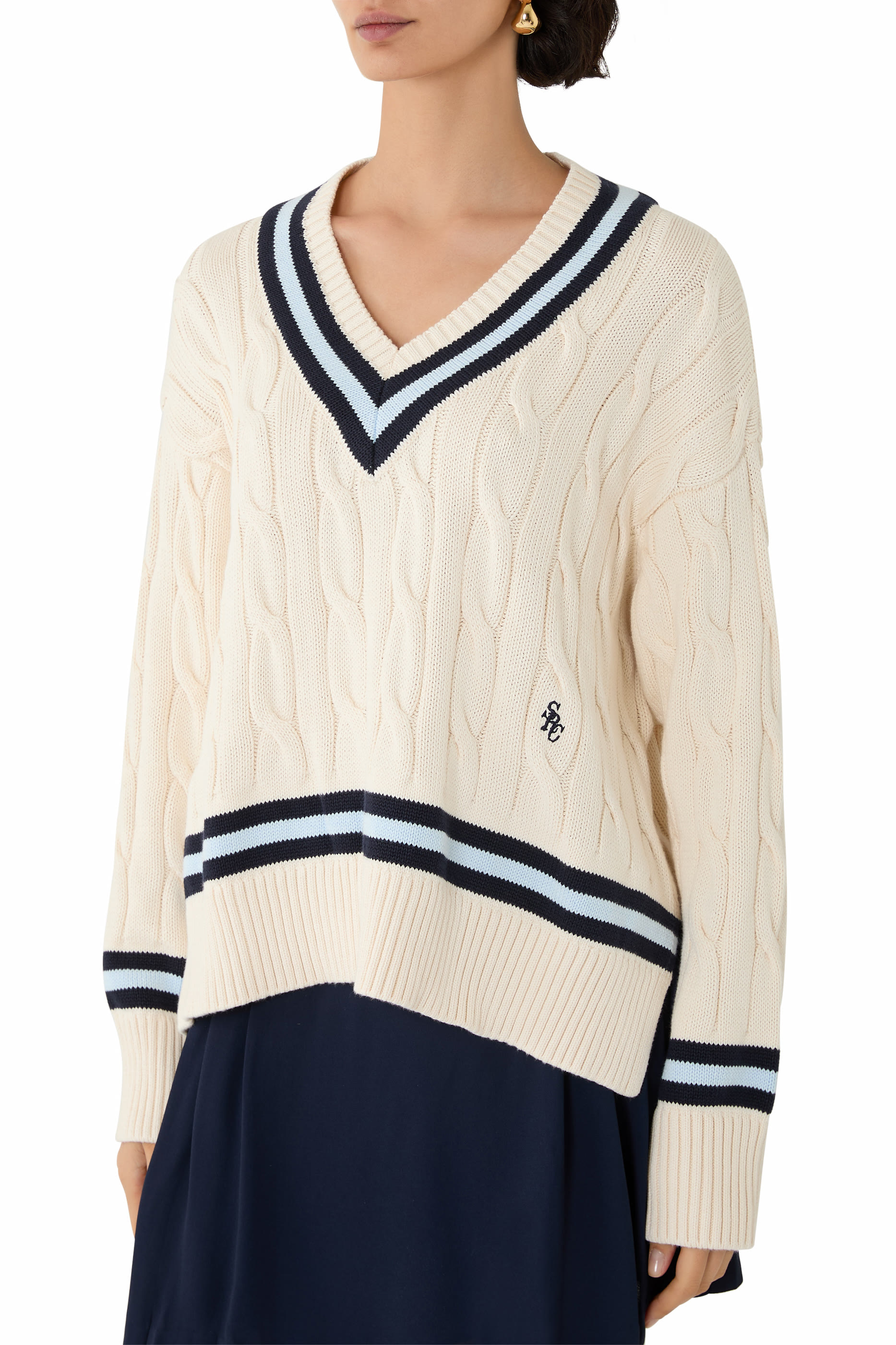 SRC Cableknit V-Neck Sweater