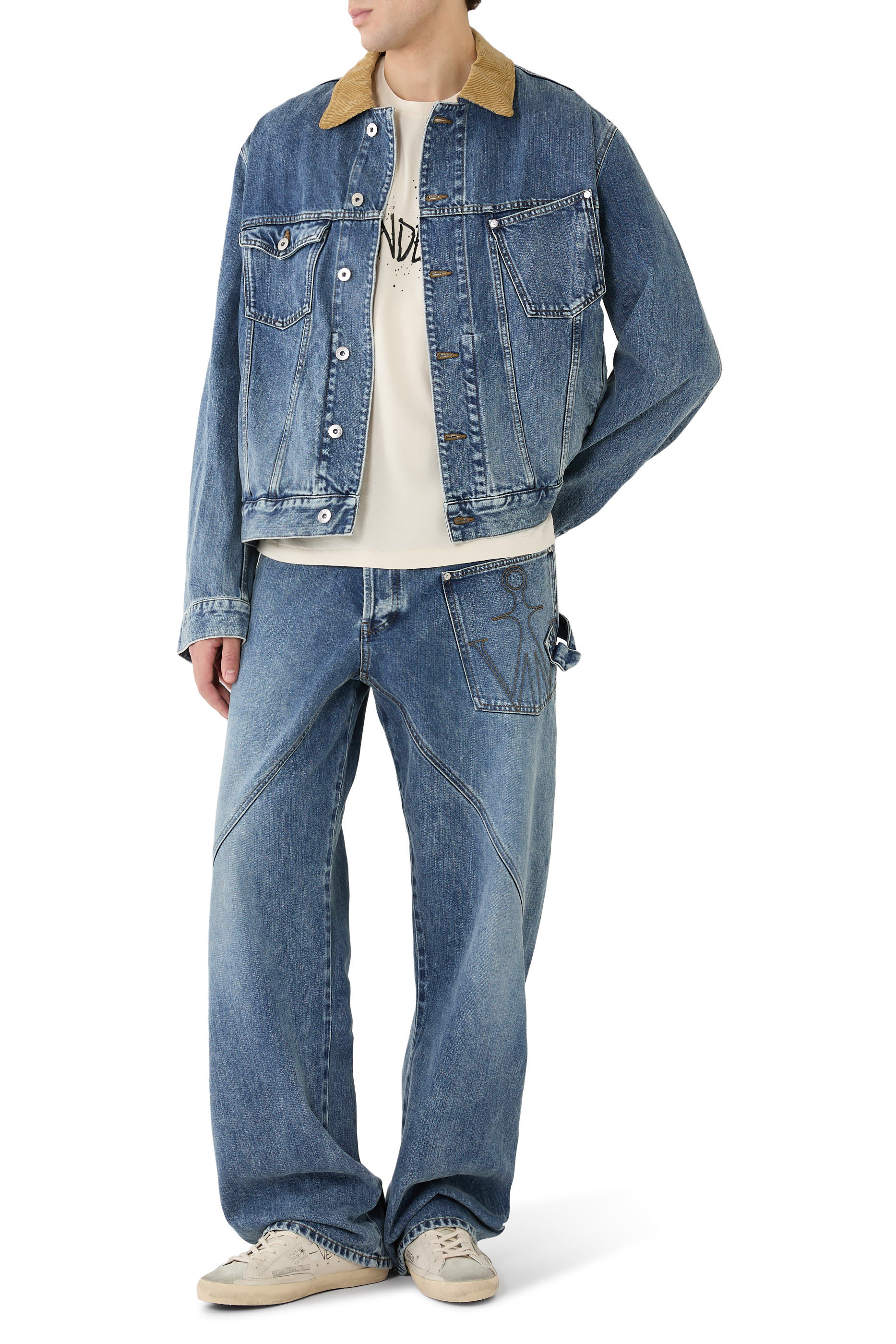 Corduroy Collar Denim Jacket