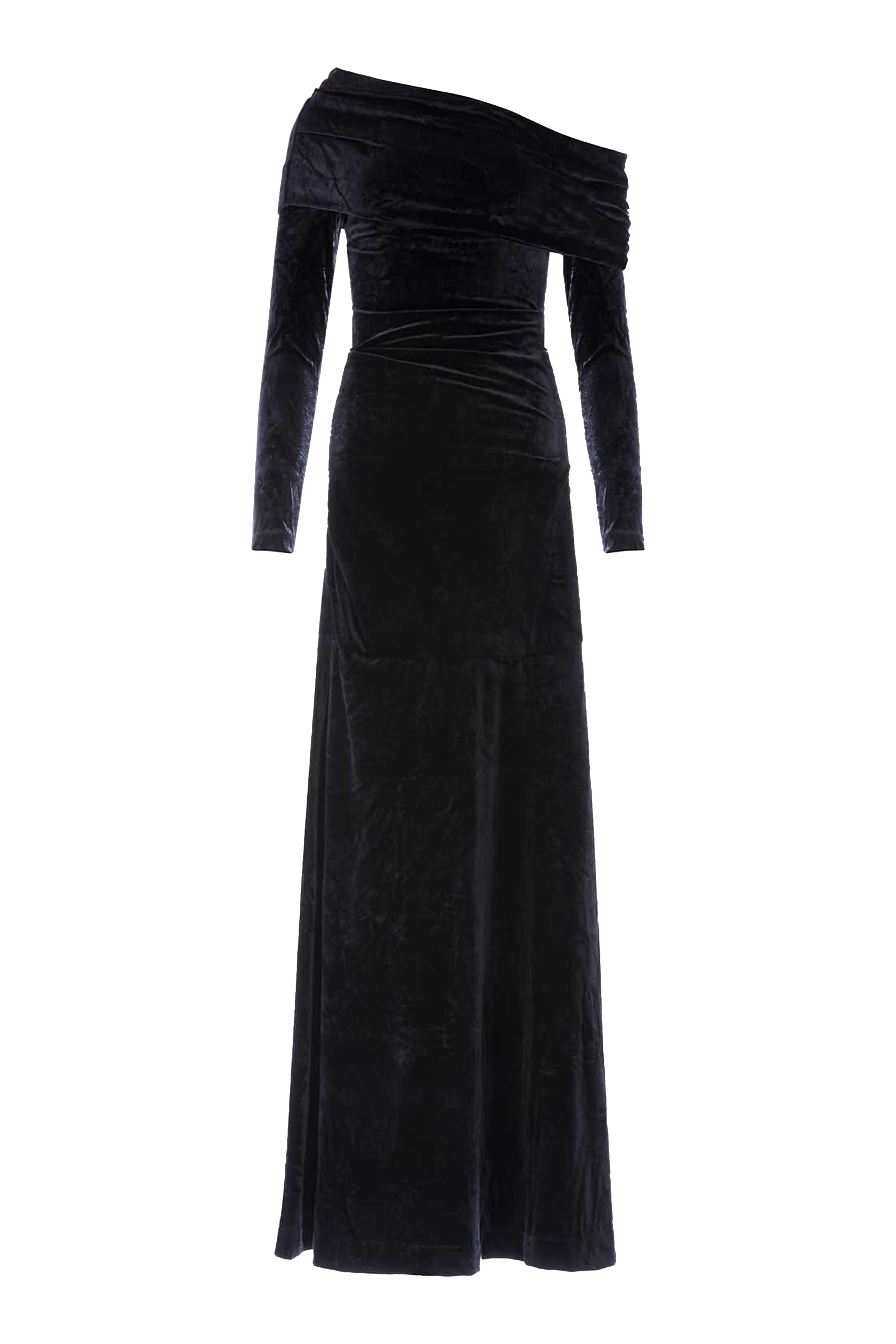 Nova Velvet One-Shoulder Gown