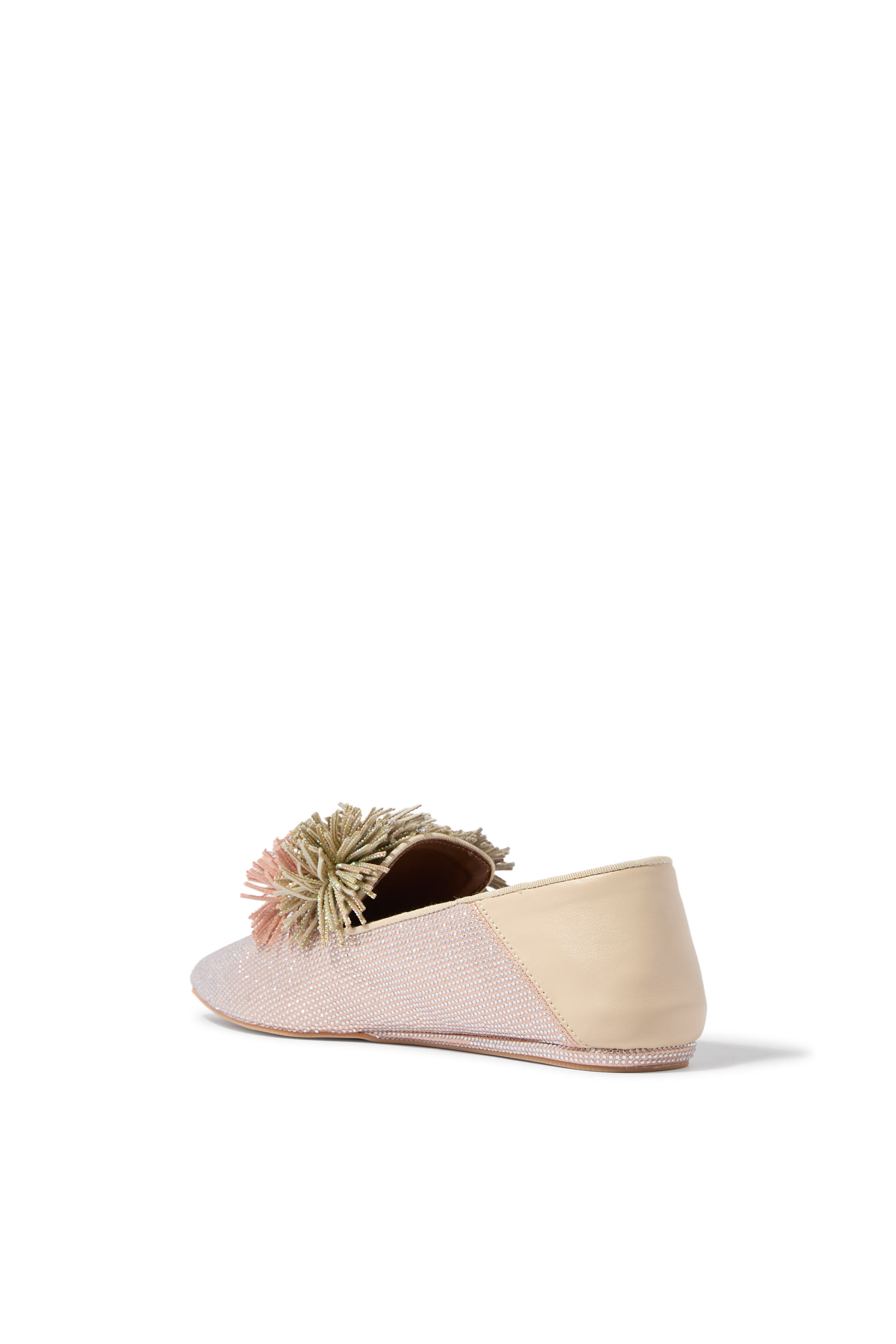  Pom Pom Point Slip-On Flats