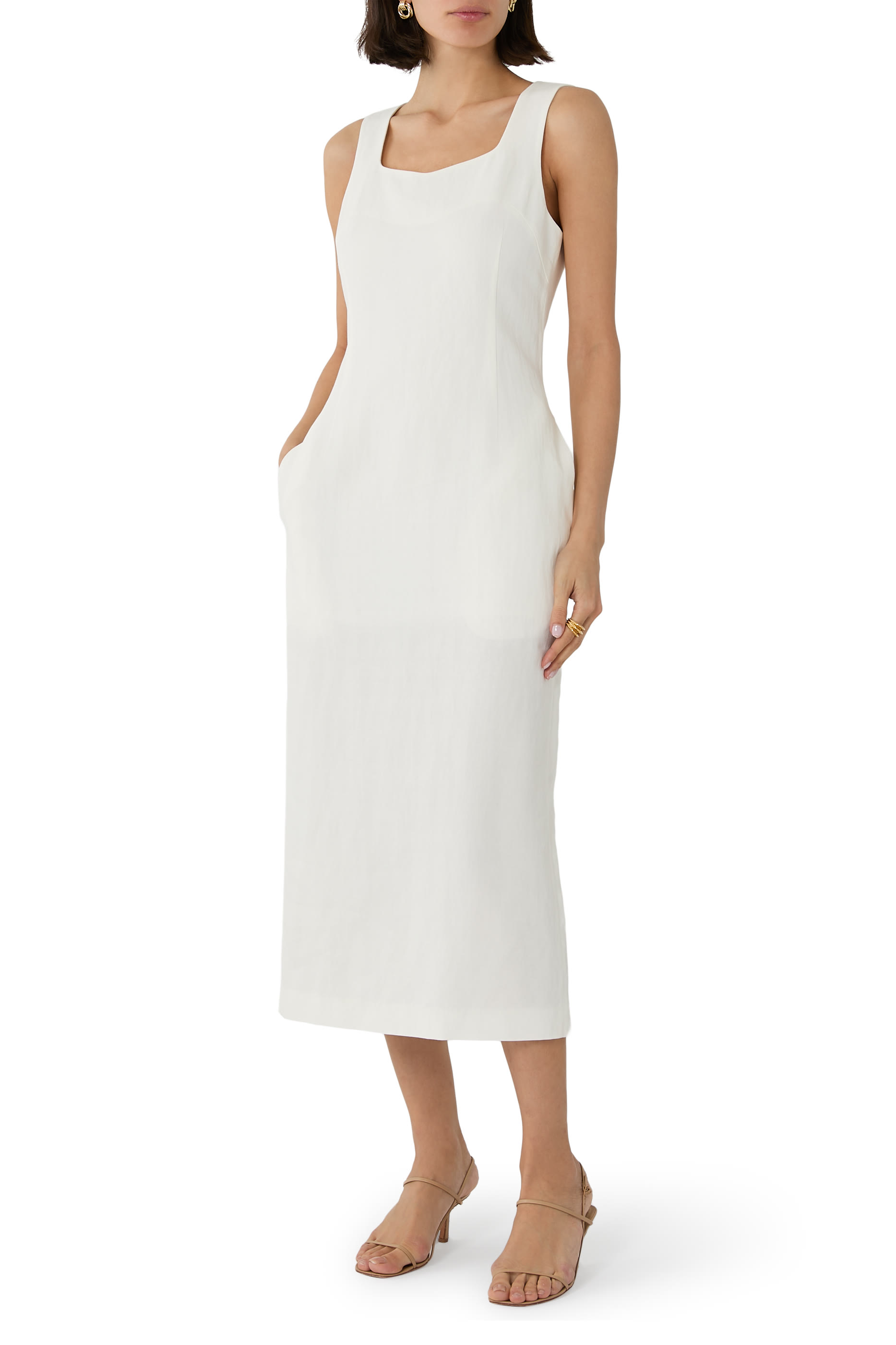 Cotton Linen Gabardine Dress