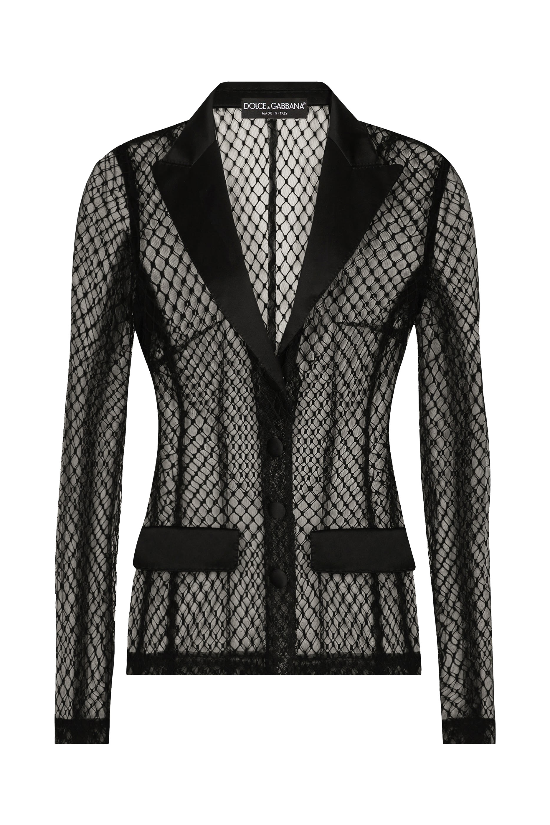 Single-Breasted Mesh Dolce Tuxedo Jacket