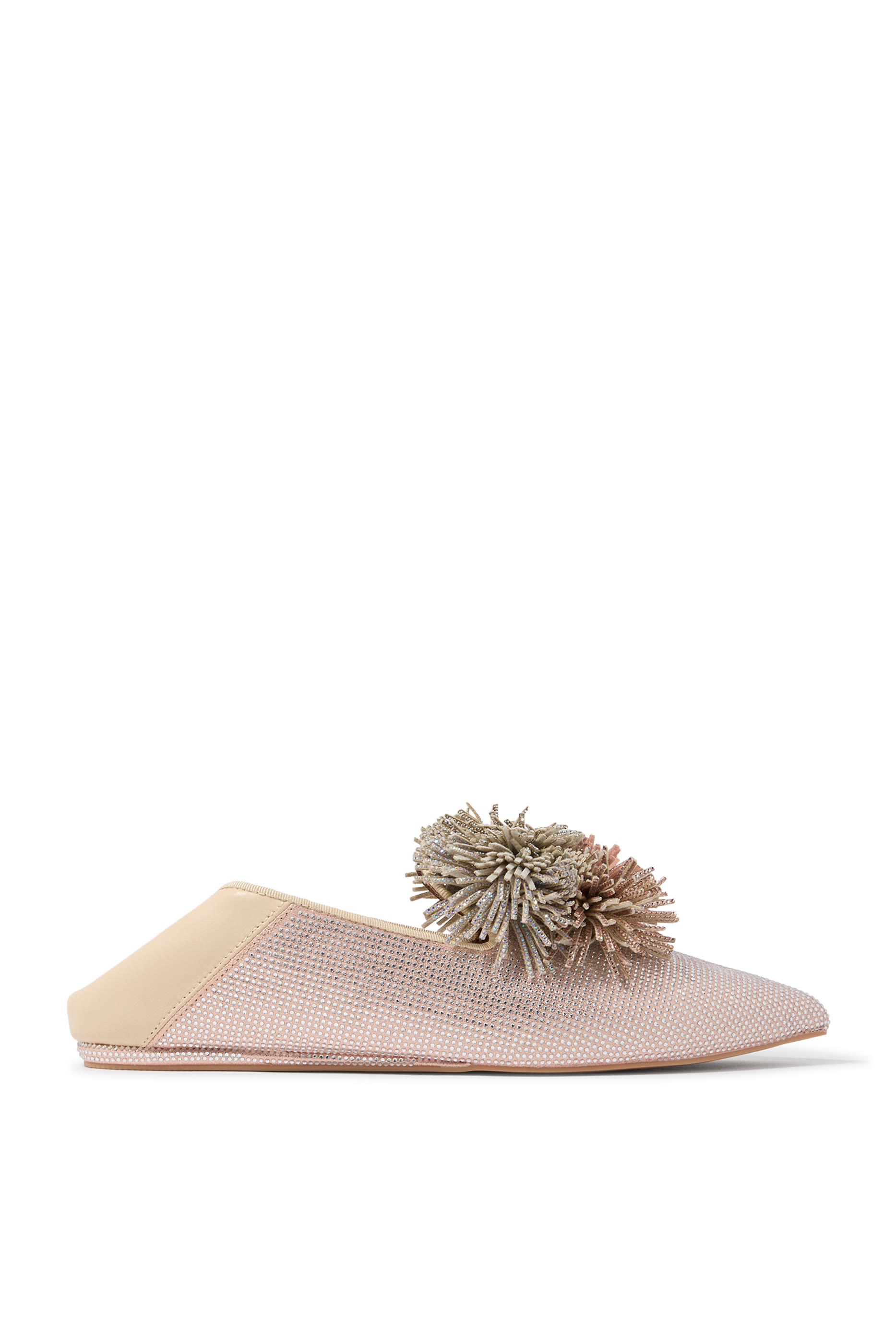  Pom Pom Point Slip-On Flats