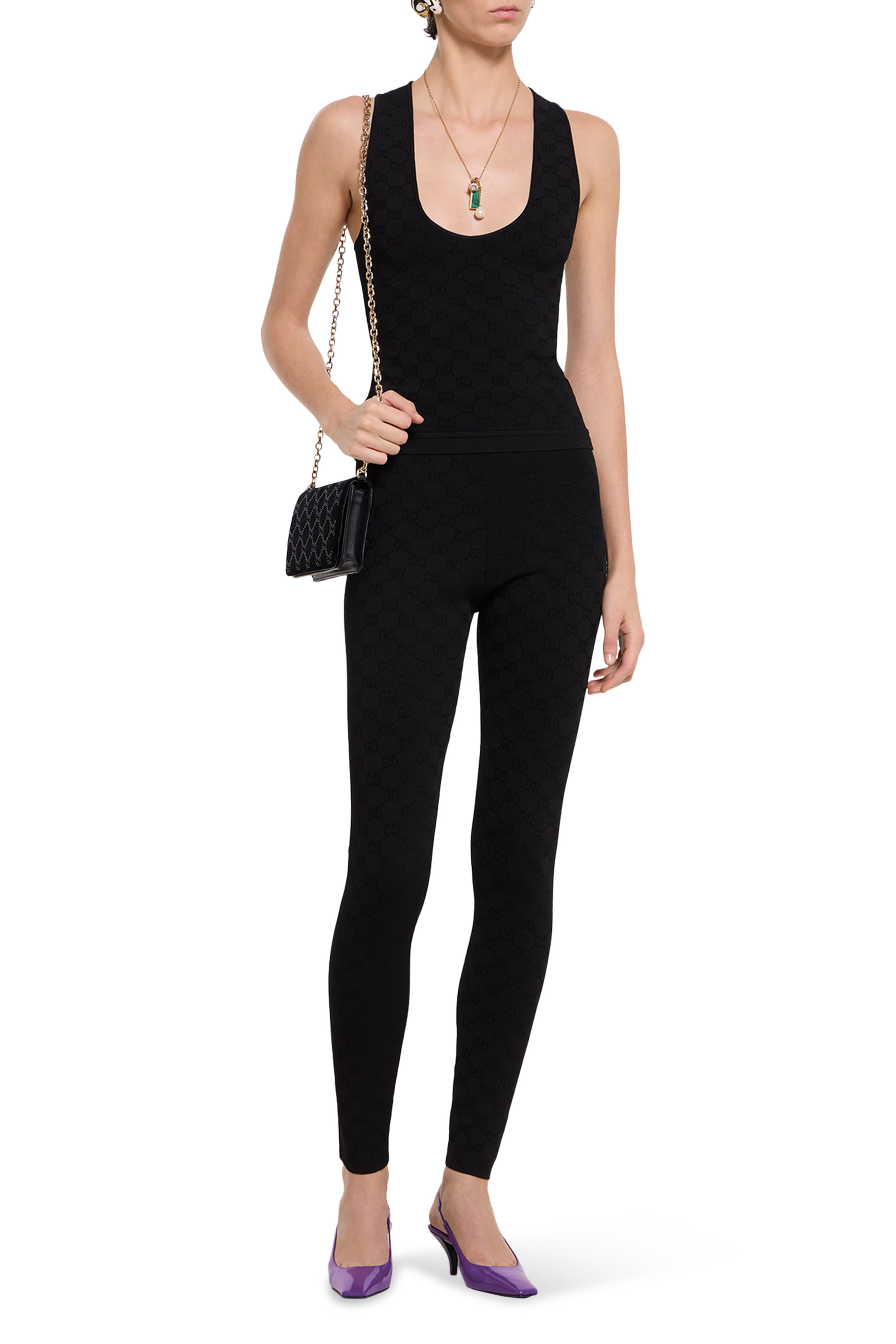  Elastic GG Jacquard Tank Top 