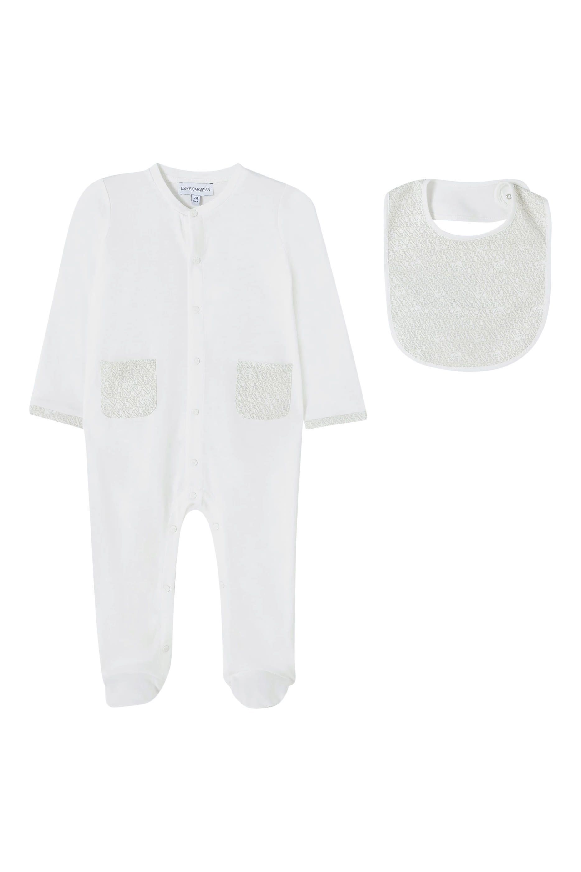 Kids Eagle Logo Sleepsuit and Bib Set
