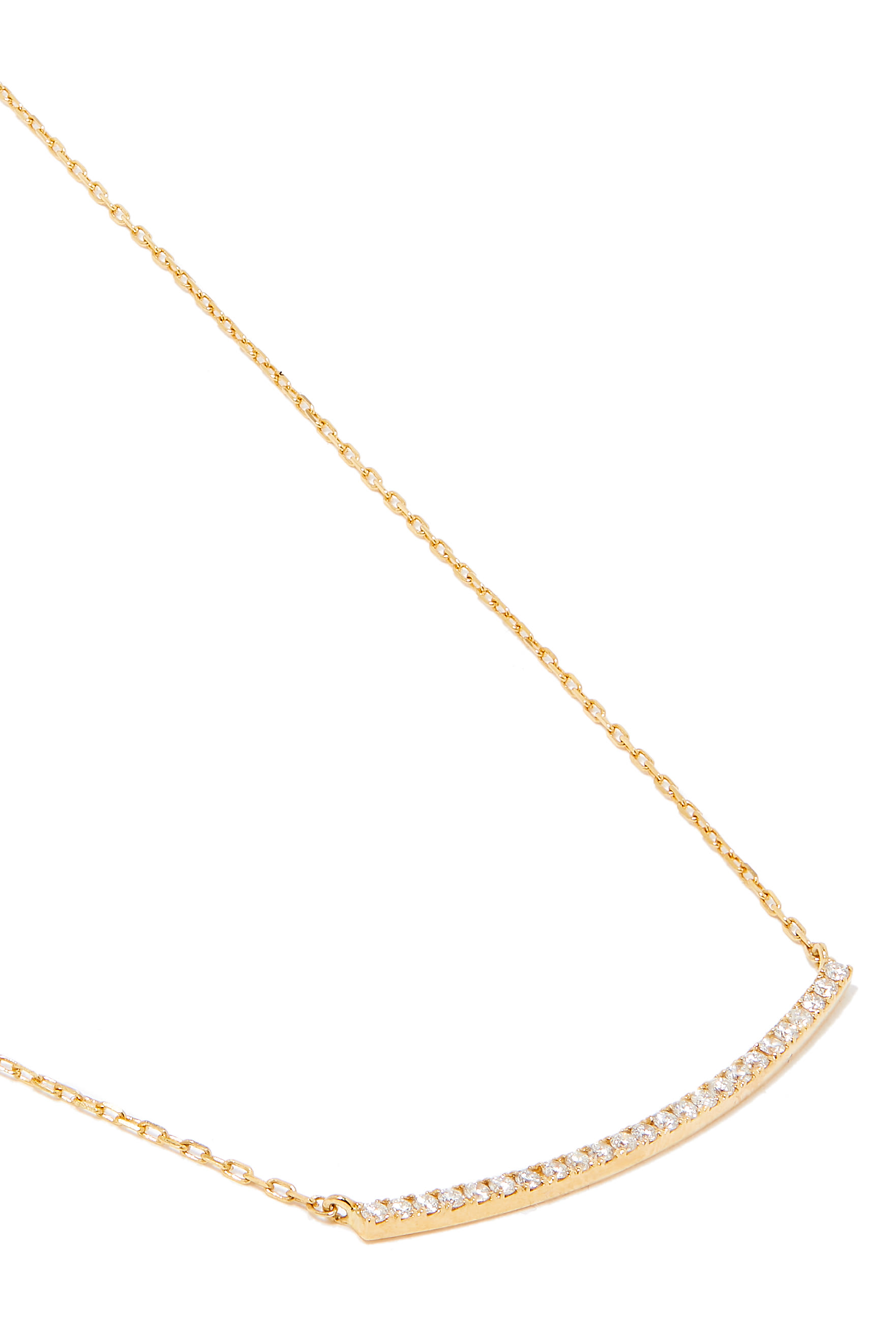 Curve Full Small Necklace, 18K Yellow Gold & Diamonds