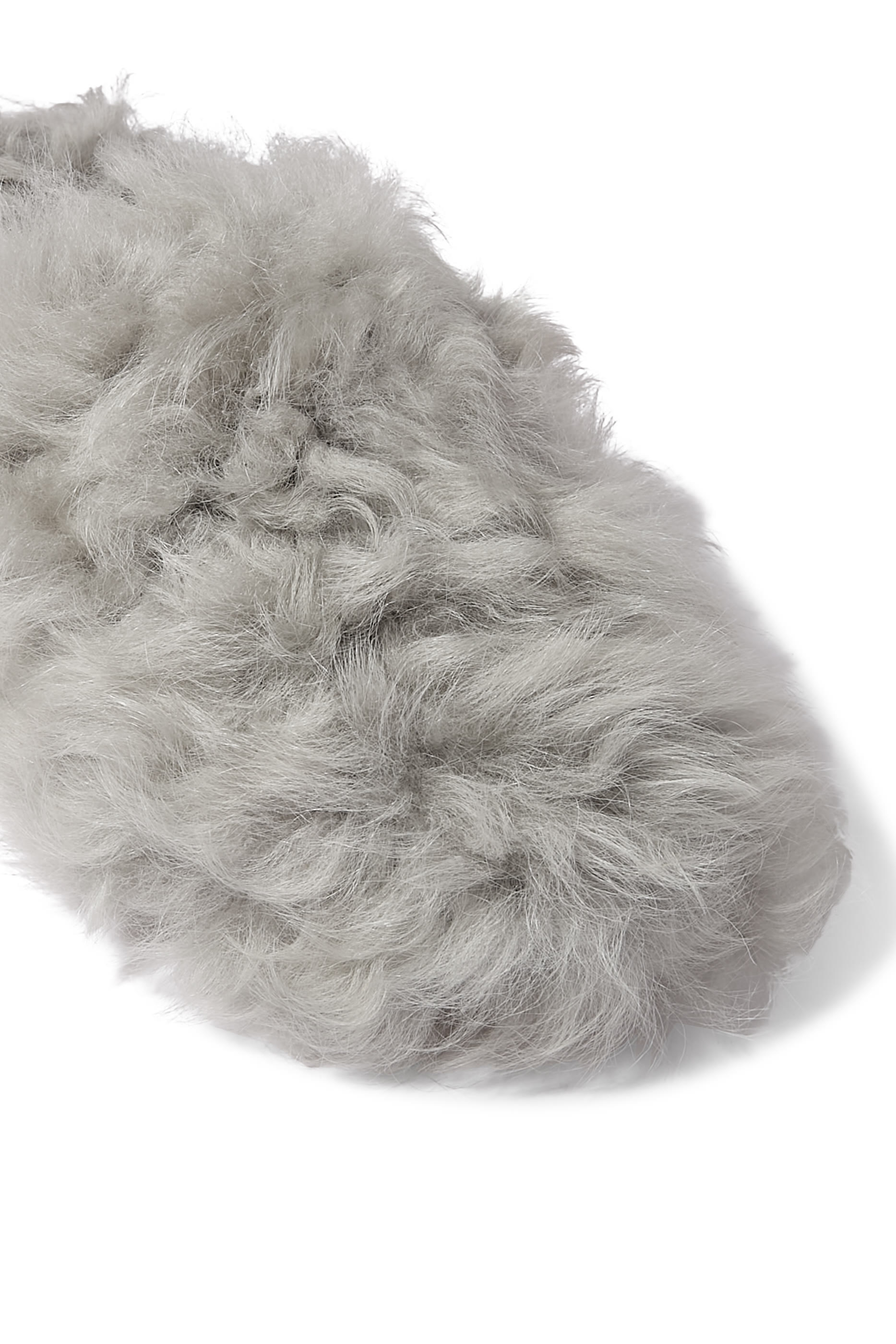 Round-Toe Wool Mules