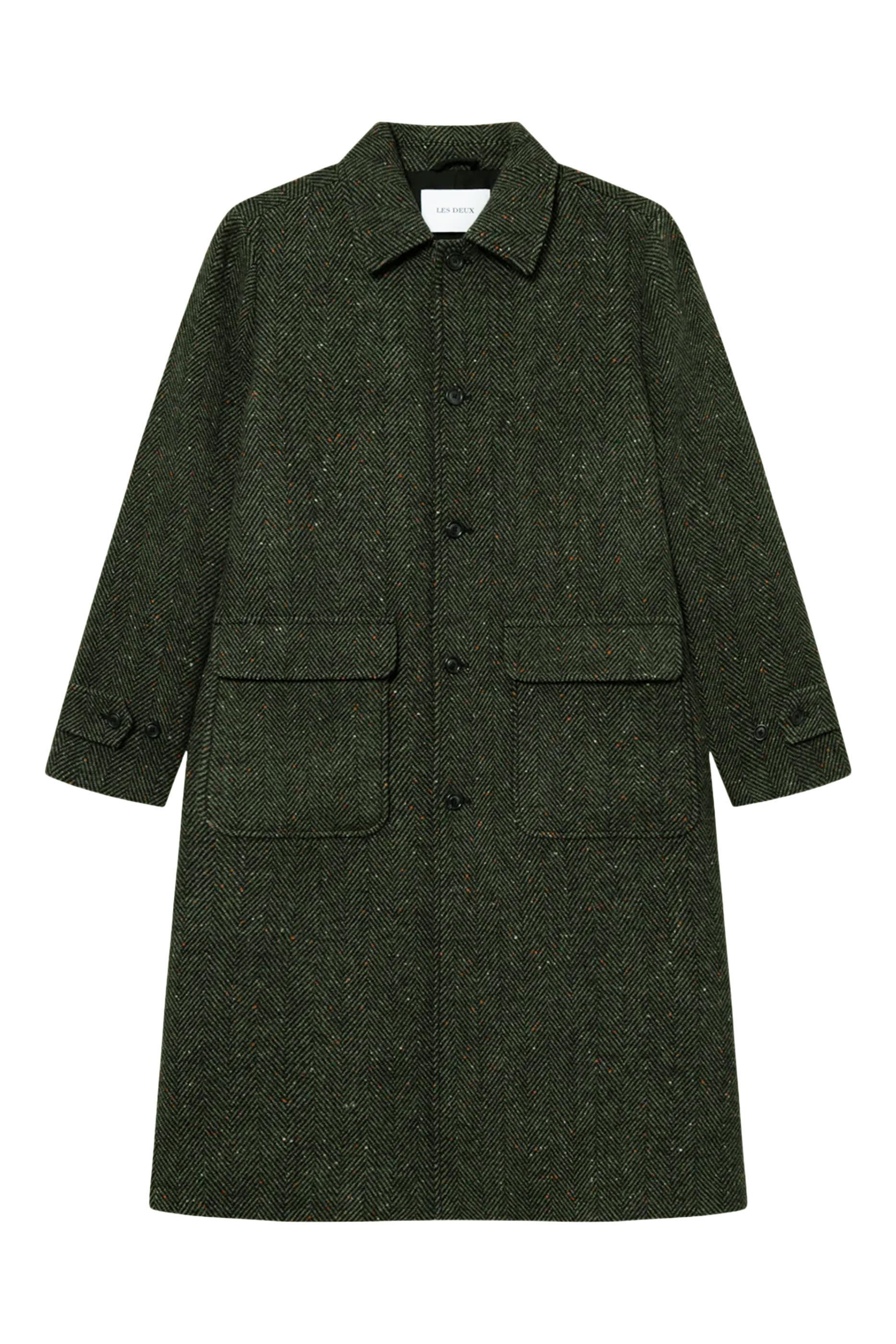 Maximilian Herringbone Wool Coat