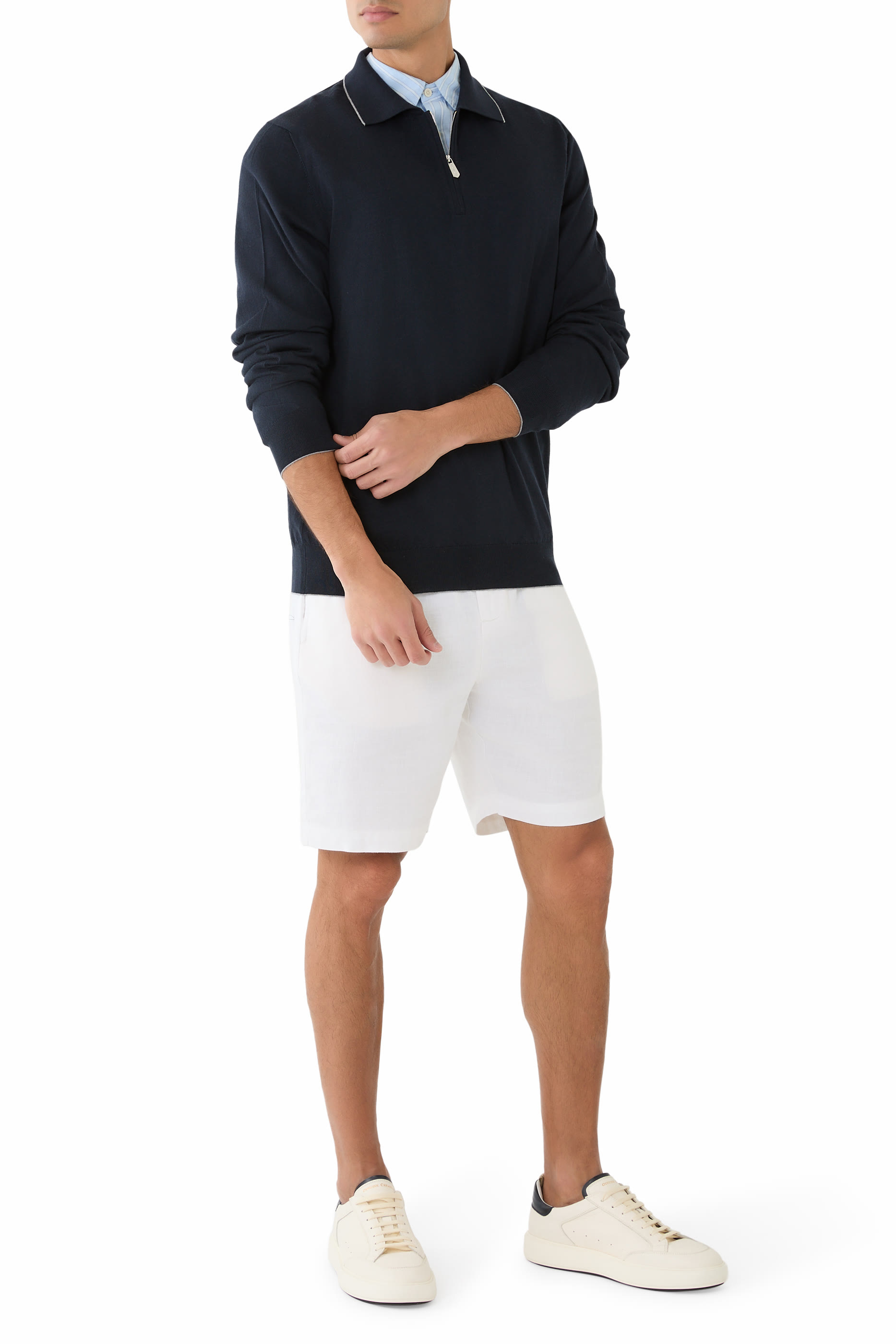 Zip Polo Sweater