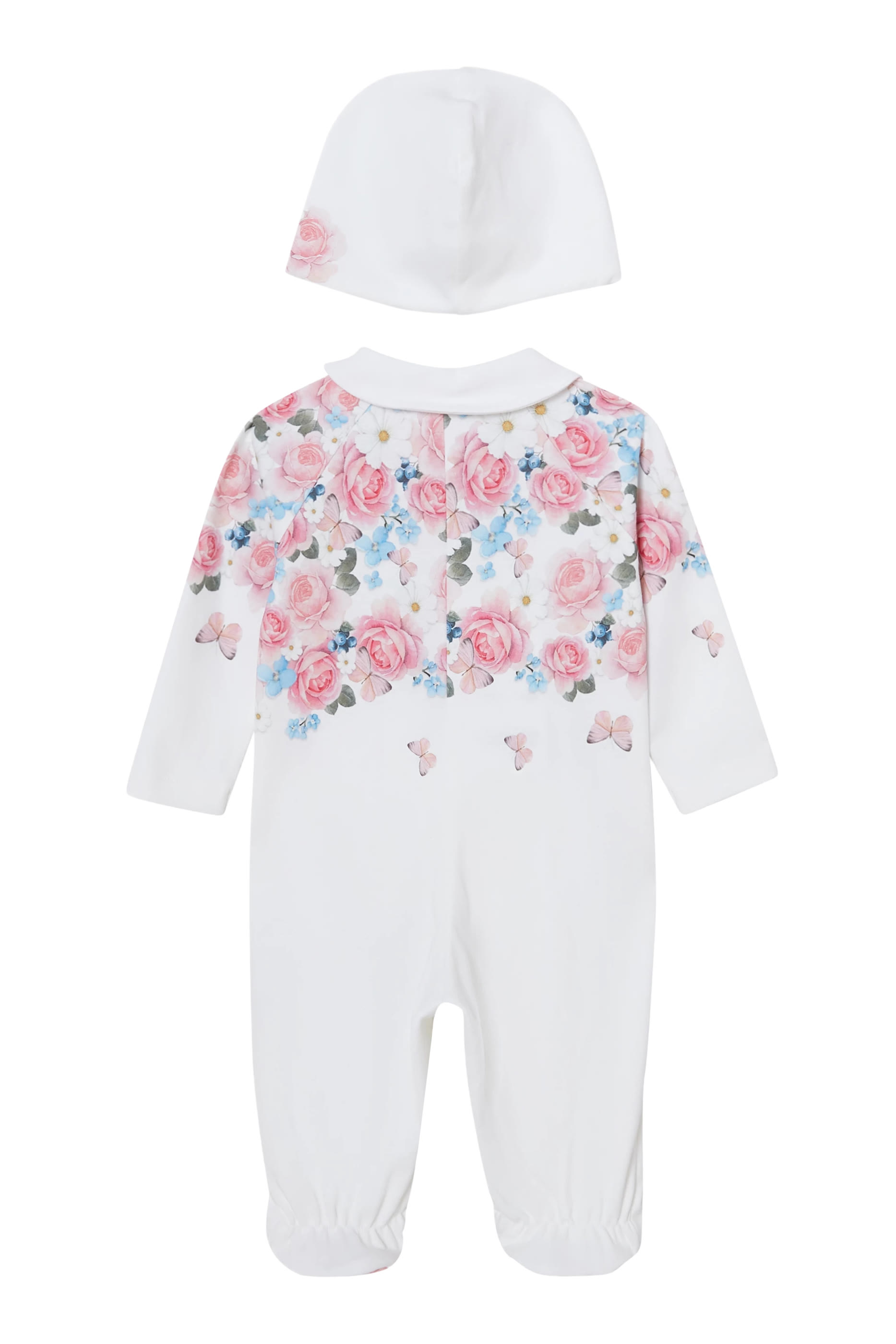 Kids Floral Pajama and Beanie Set