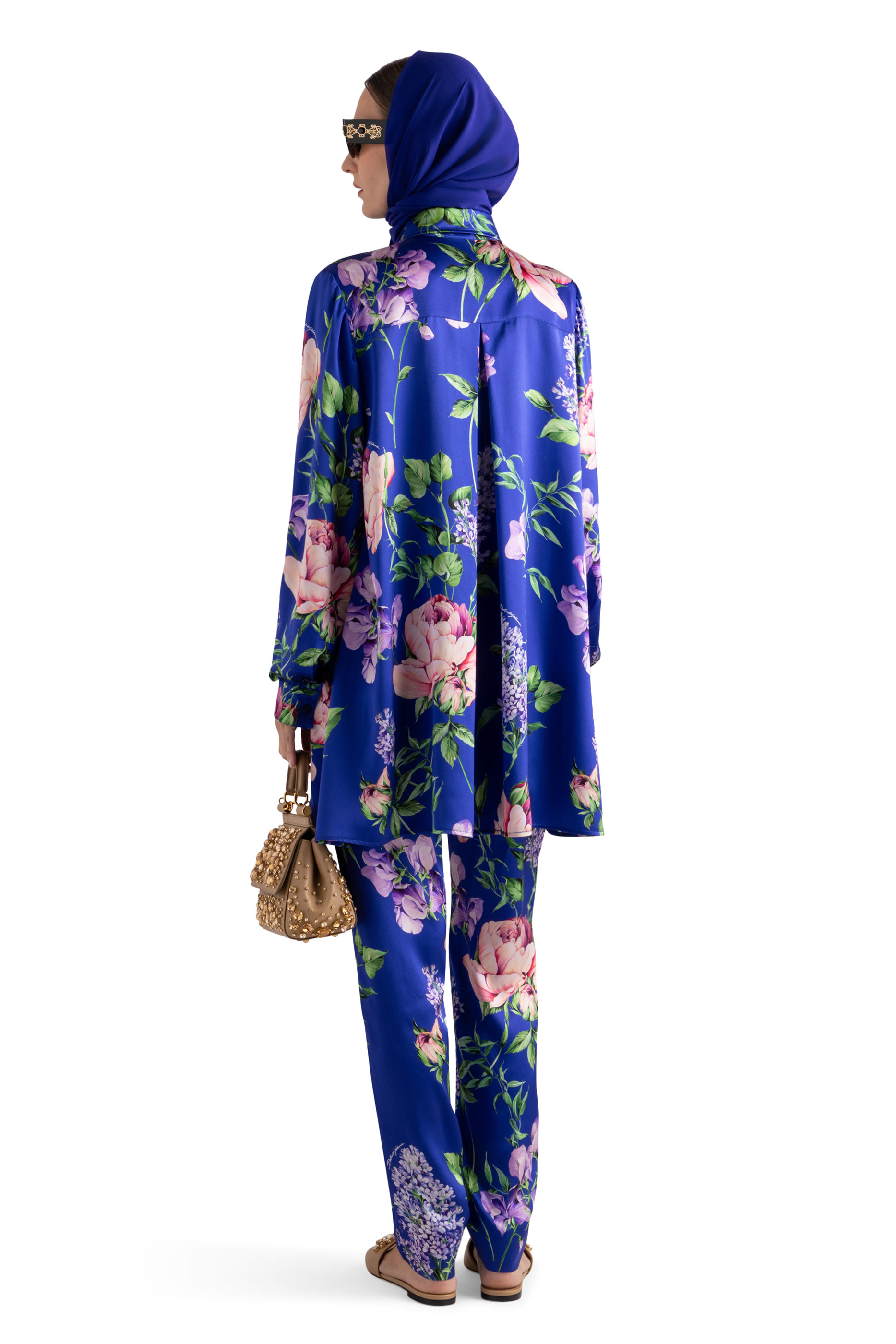 Floral-Print Trousers