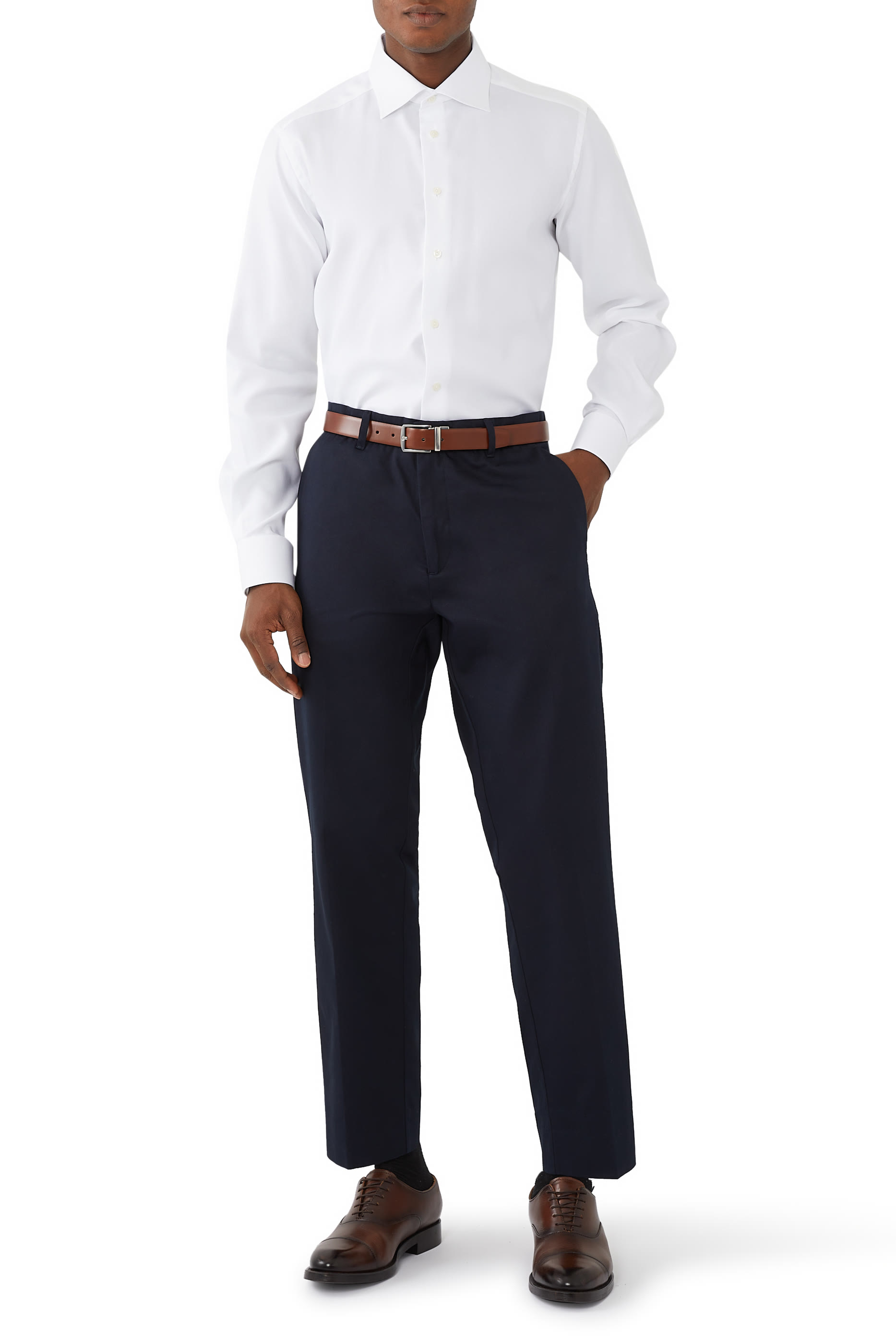 Solid Textured Twill Shirt 