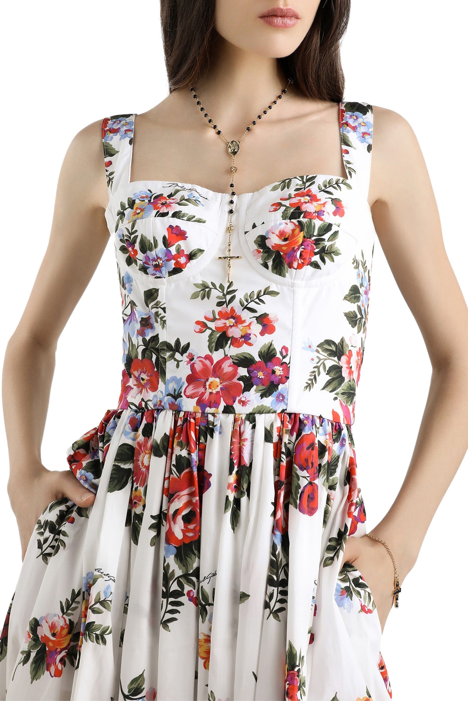 Floral-Print Midi Dress