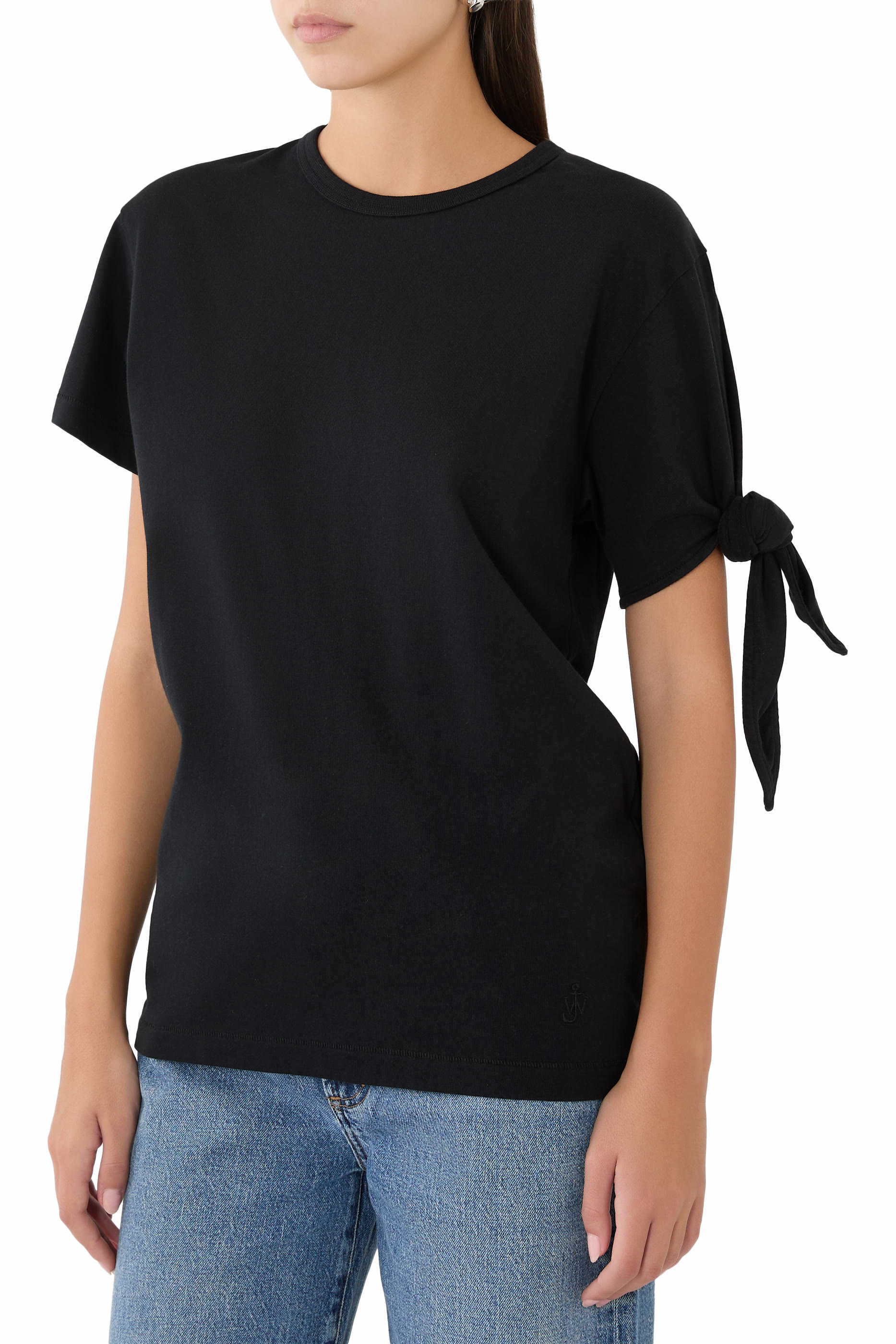 Knotted Sleeve T-Shirt 