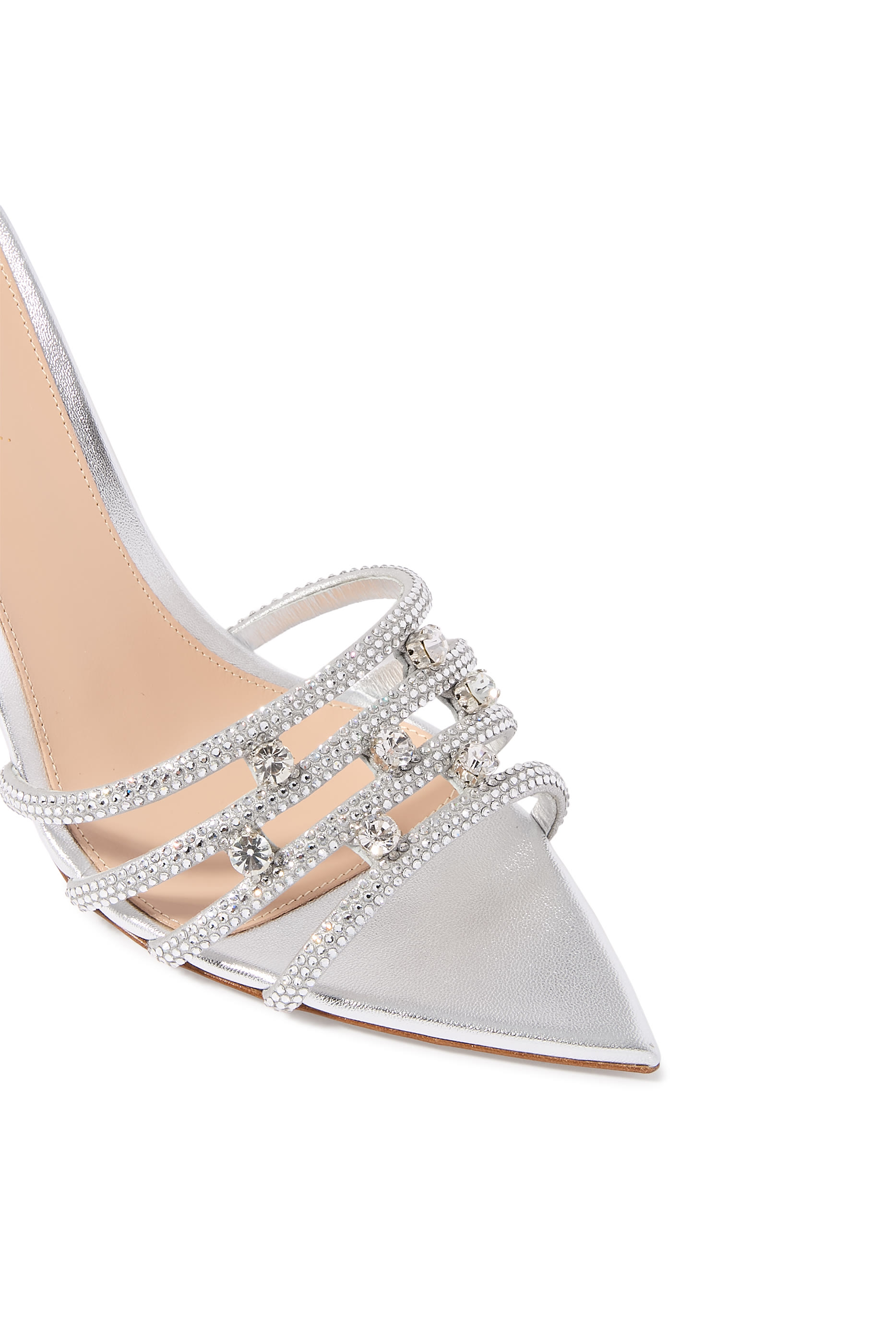 Crystal-Embellished Suede 85 Sandals