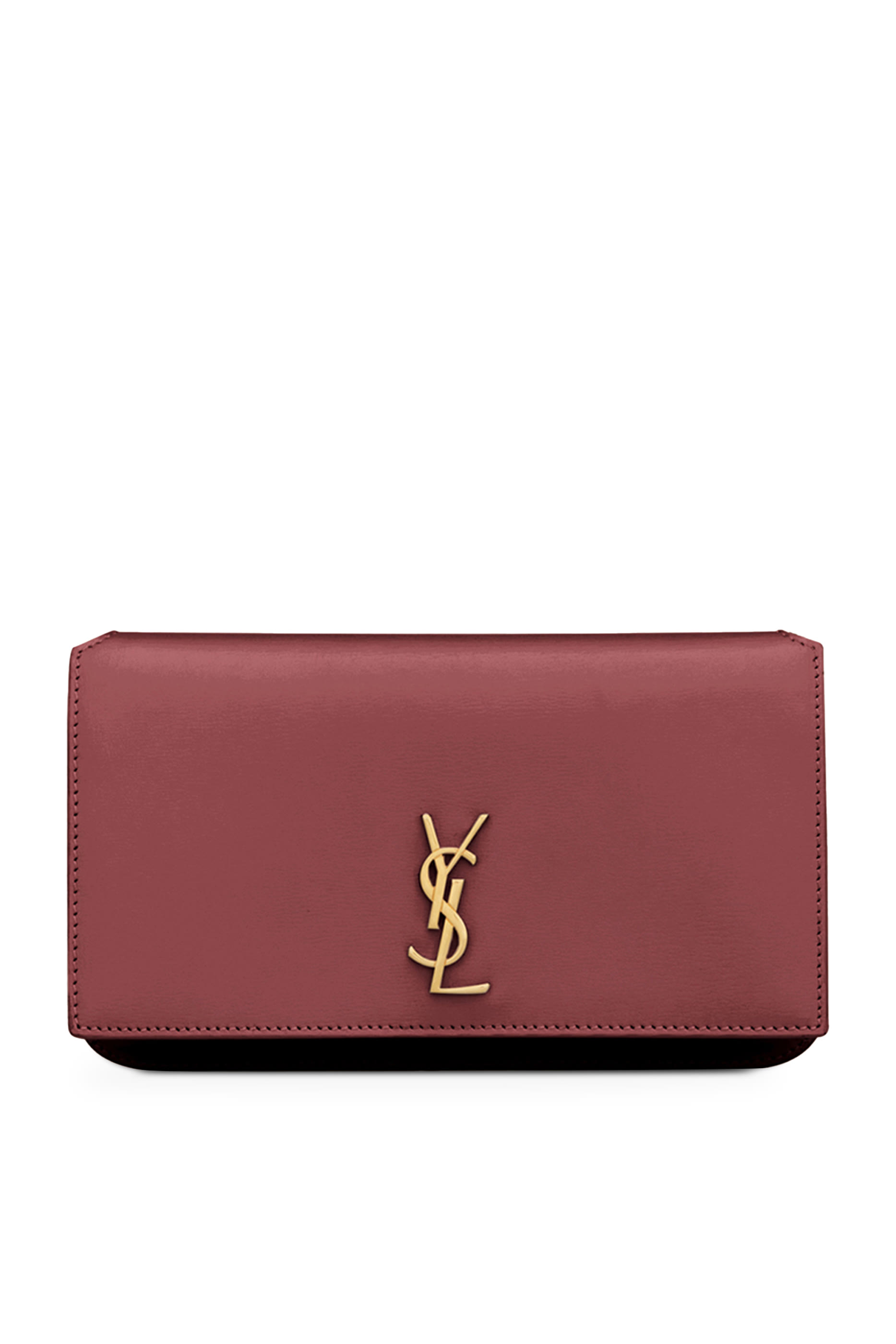 Monogram Phone Holder with Strap in Smooth Leather