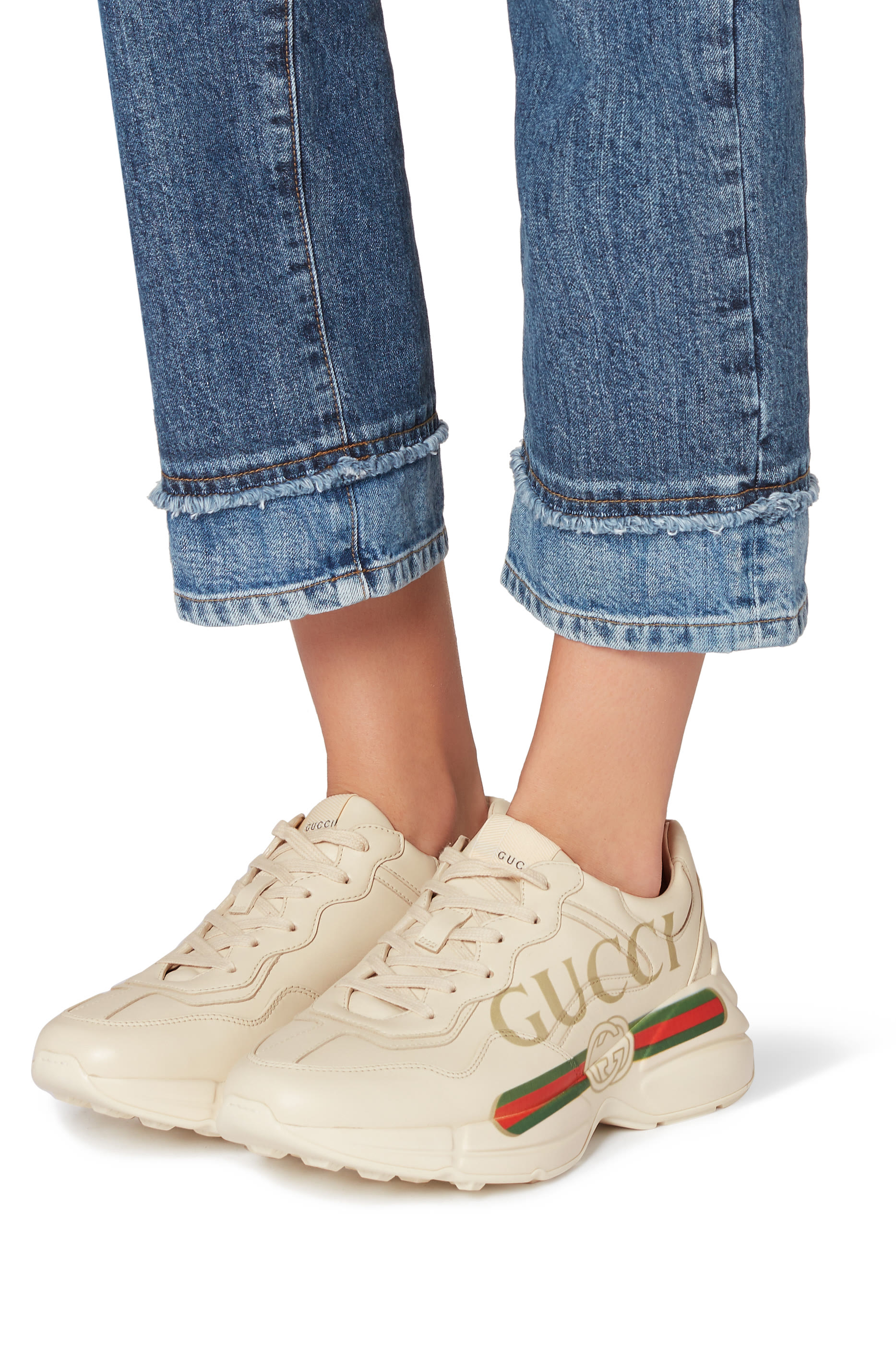 Rhyton Logo Leather Sneakers