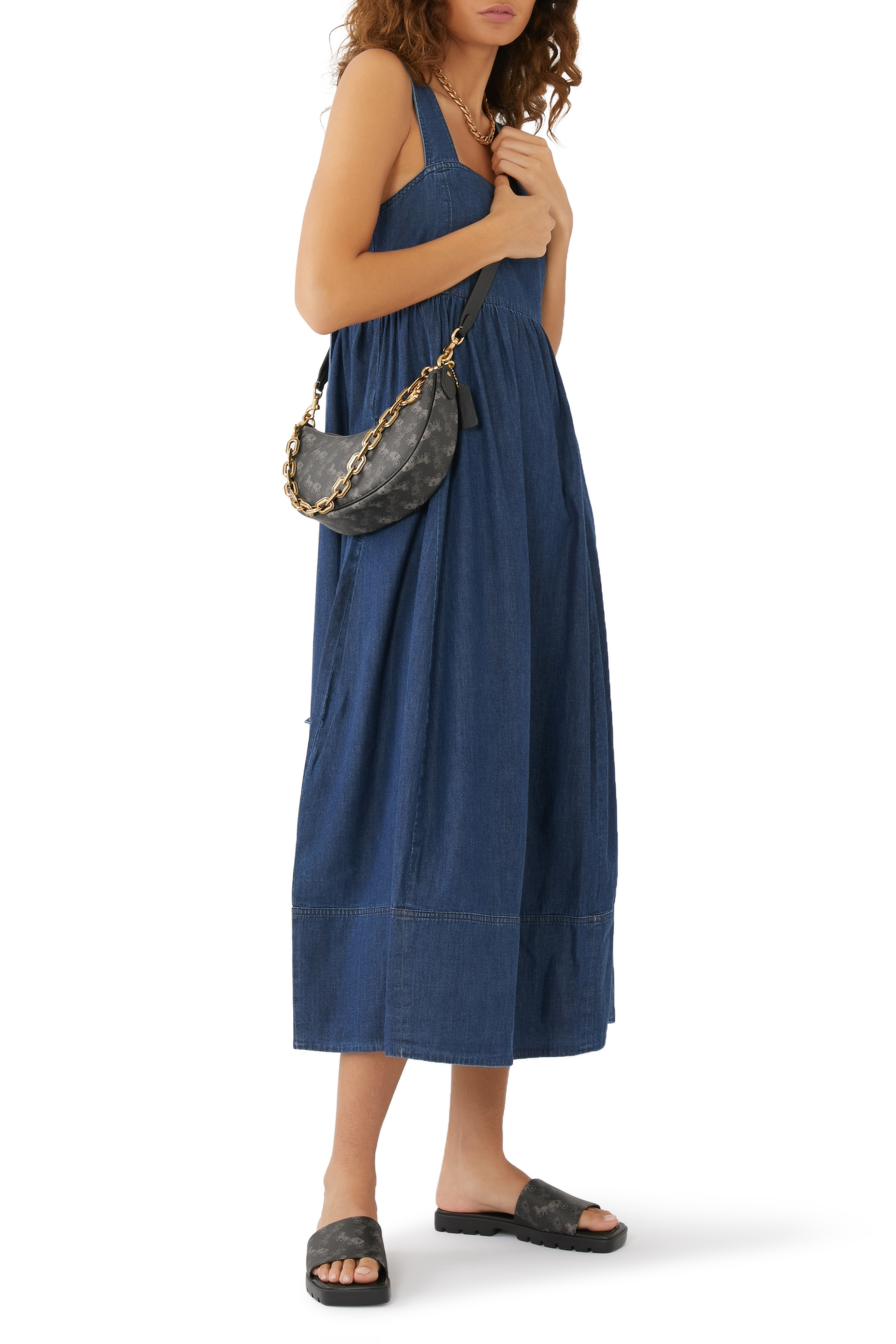 Florence Horse and Carriage-Print Canvas Flats