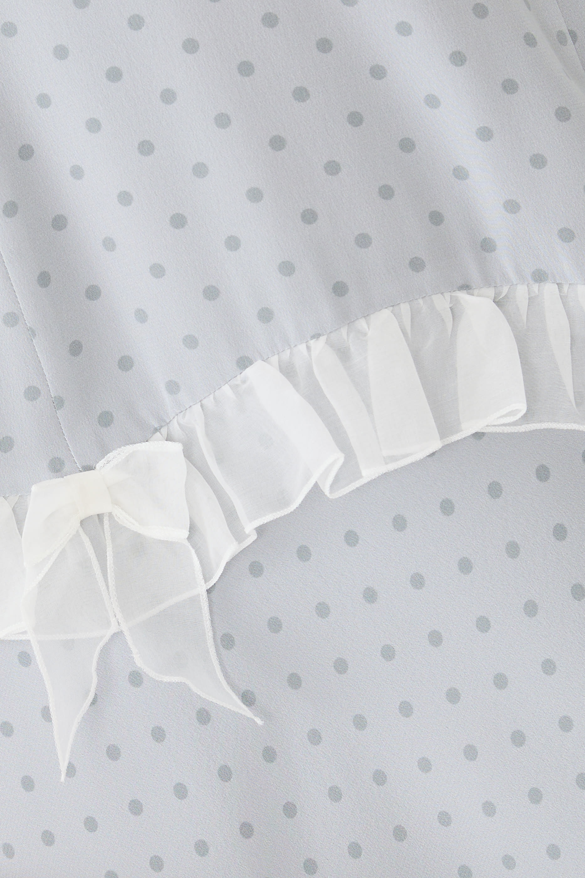 Polka Dot Print Ruffles Midi Dress