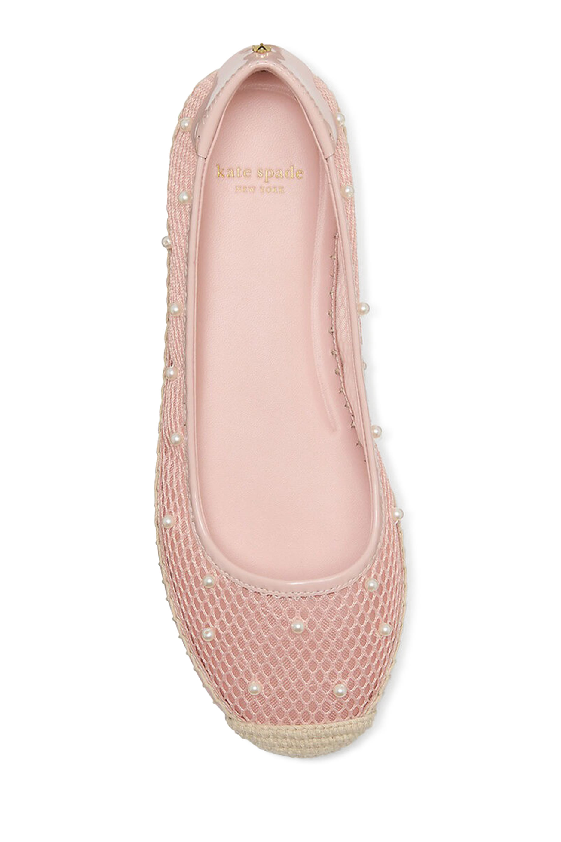 Pearl Fishnet Espadrille Ballet Flats