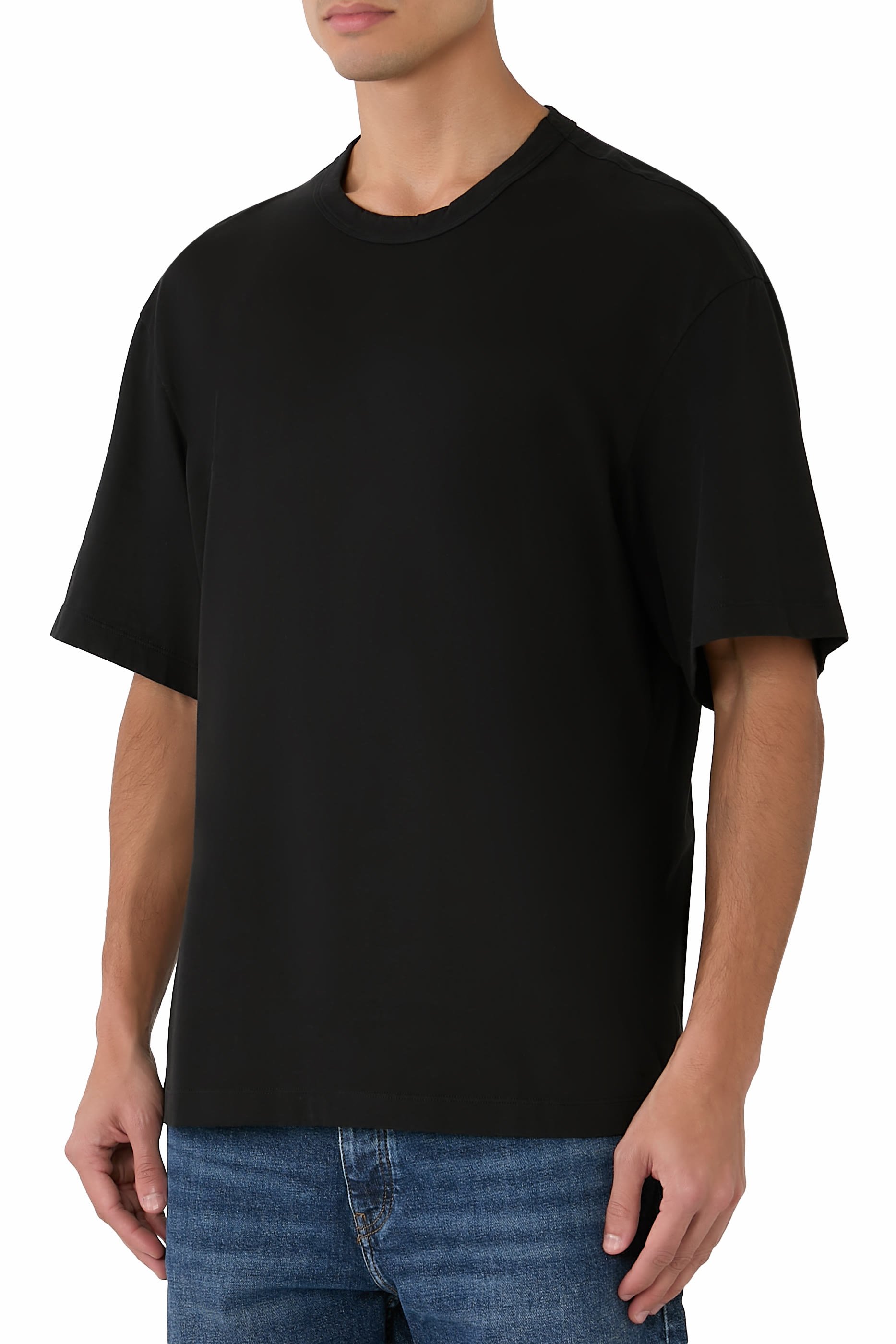  Heavy Luxe Jersey Oversized Crewneck T-Shirt