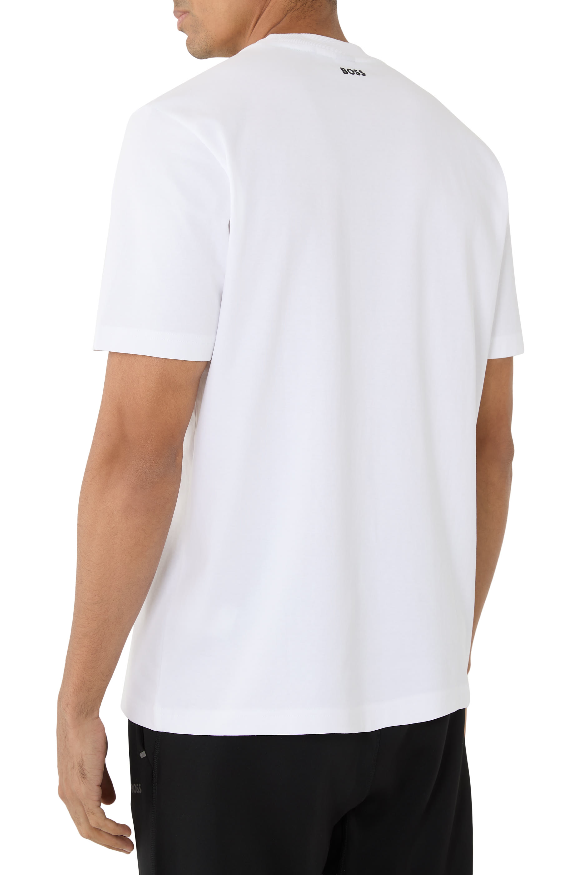 Tennis-Inspired Mesh-Print Logo Relaxed-Fit T-Shirt