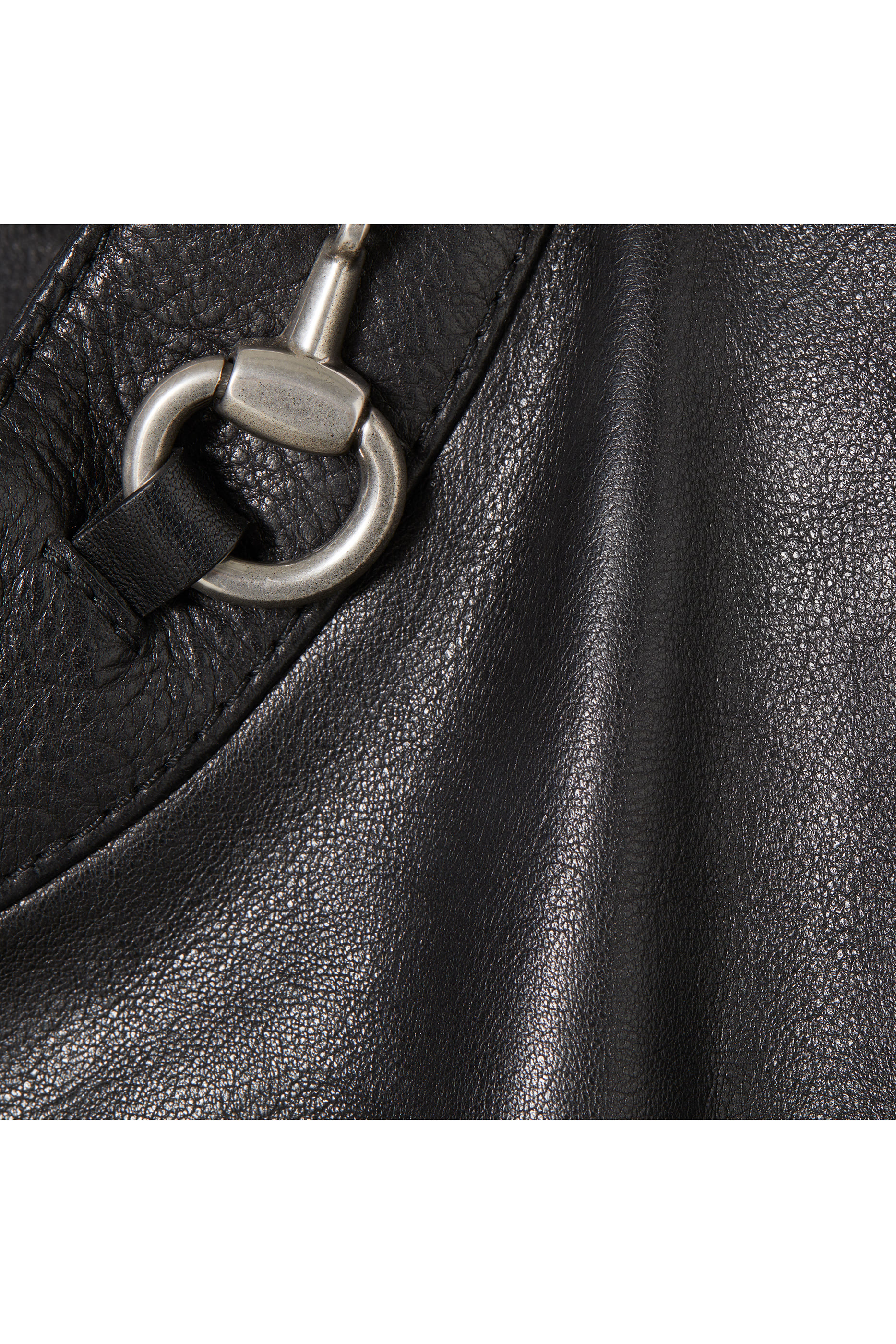  Leather Jacket with Horsebit 