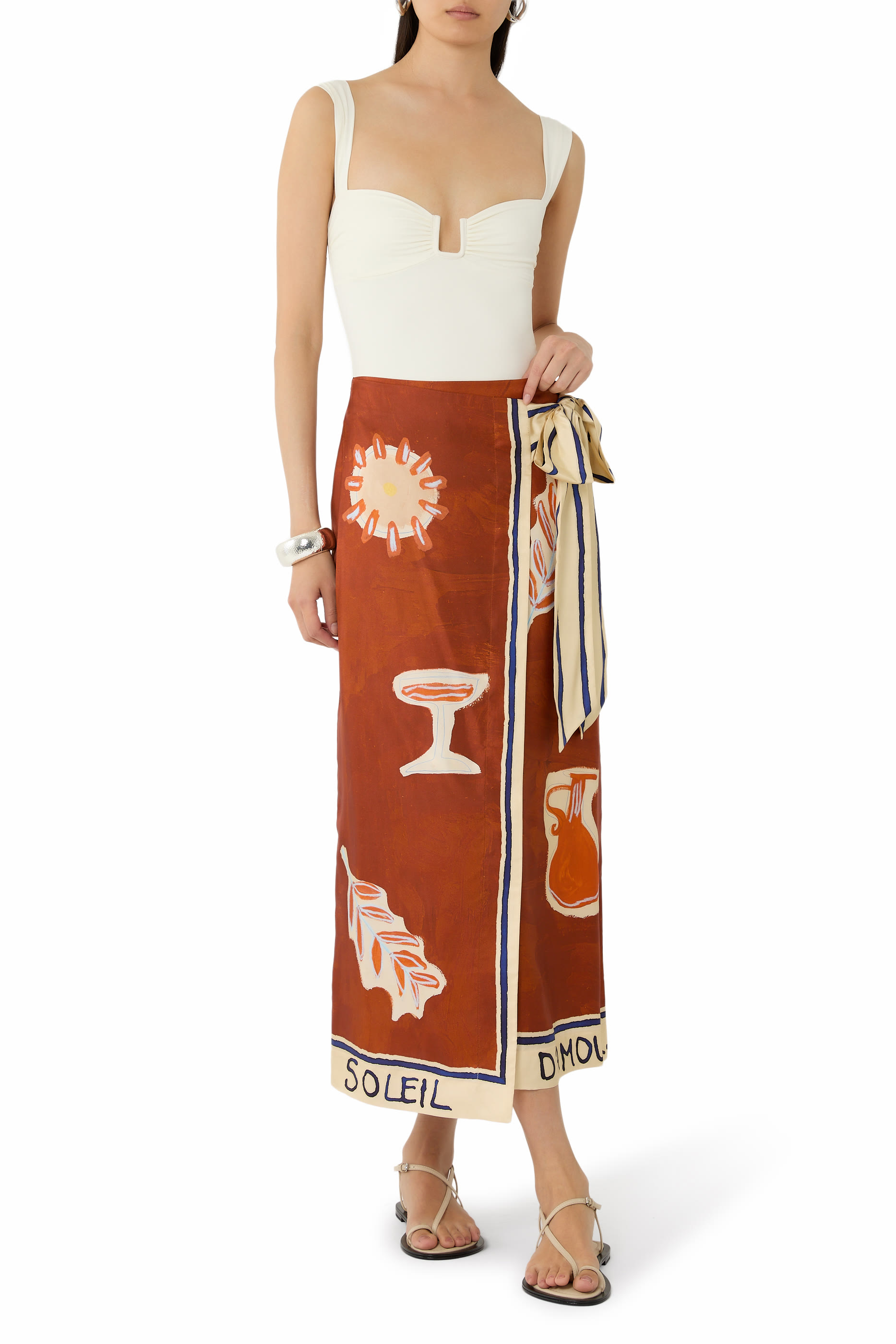 Soleil D'Amour Silk Sarong Skirt
