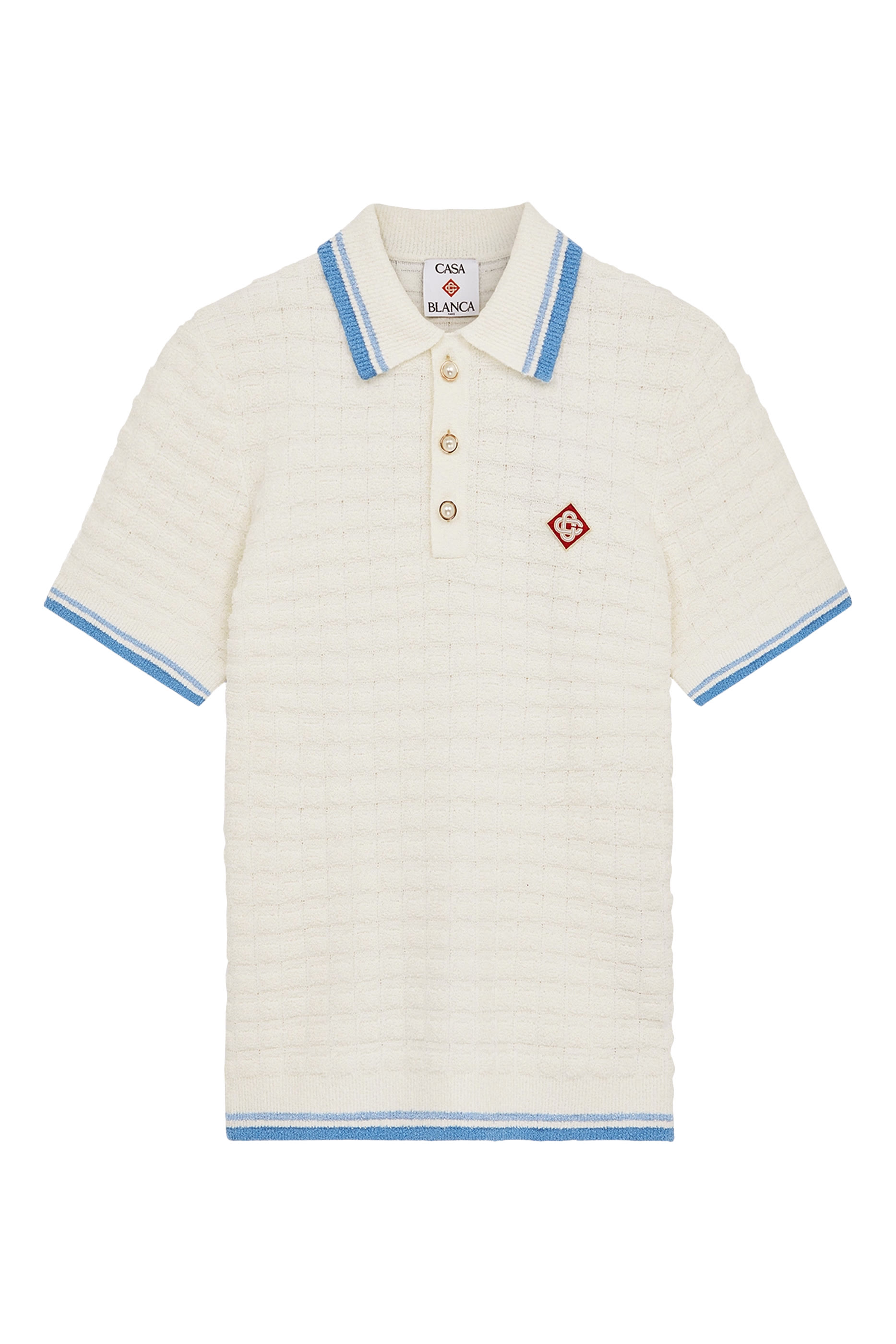 Cotton Boucl&eacute; Polo Shirt