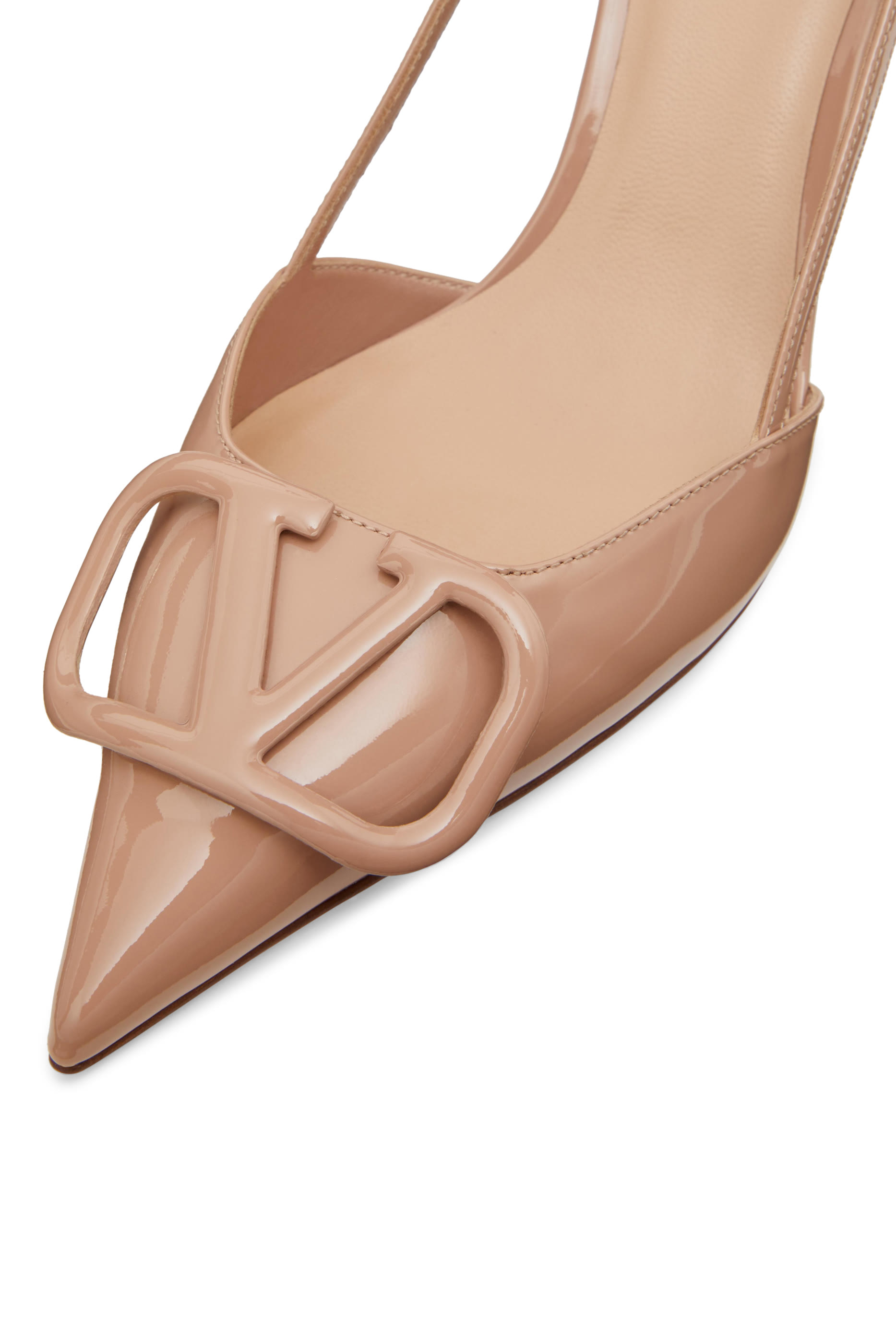  V Logo Slingback Pumps