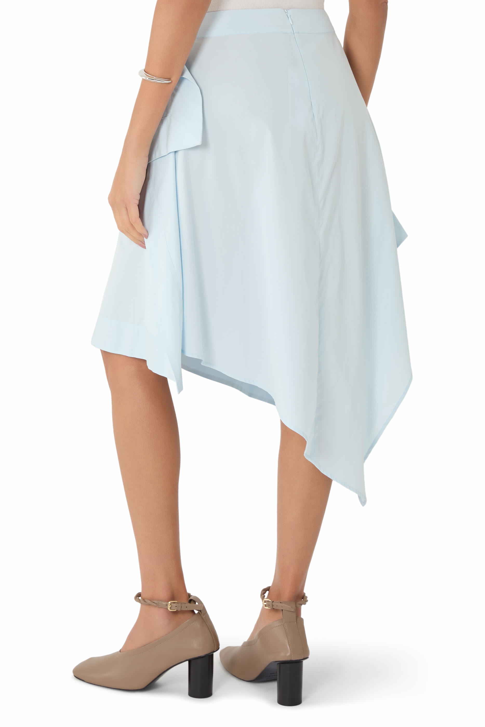 Square Drape Asymmetric Skirt 