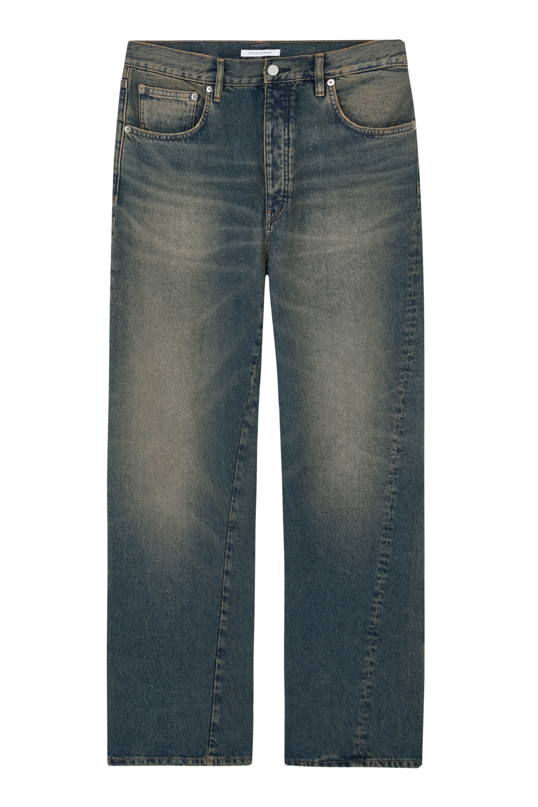 Wide Twist Denim Pants