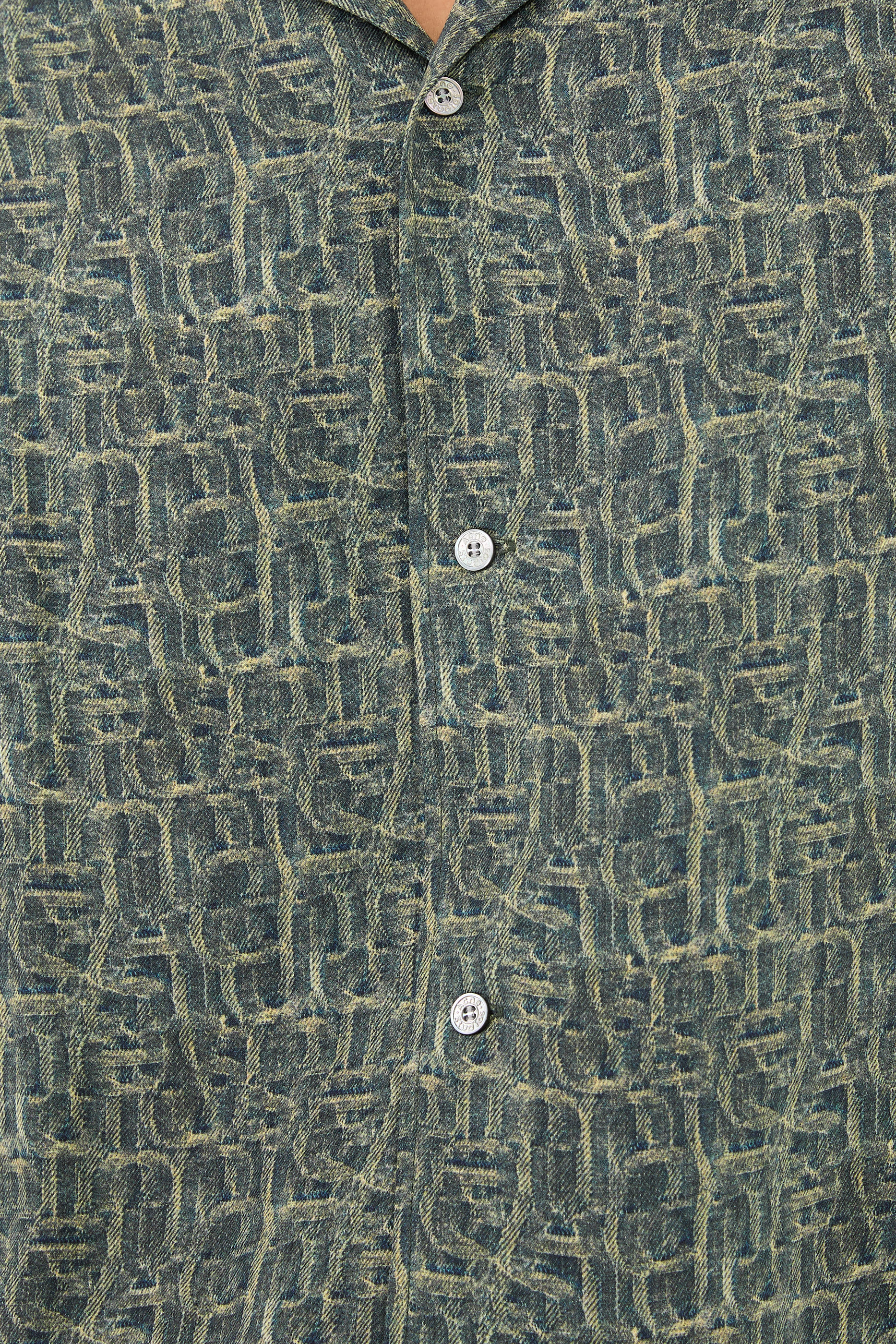 Monogram Button-Up Shirt