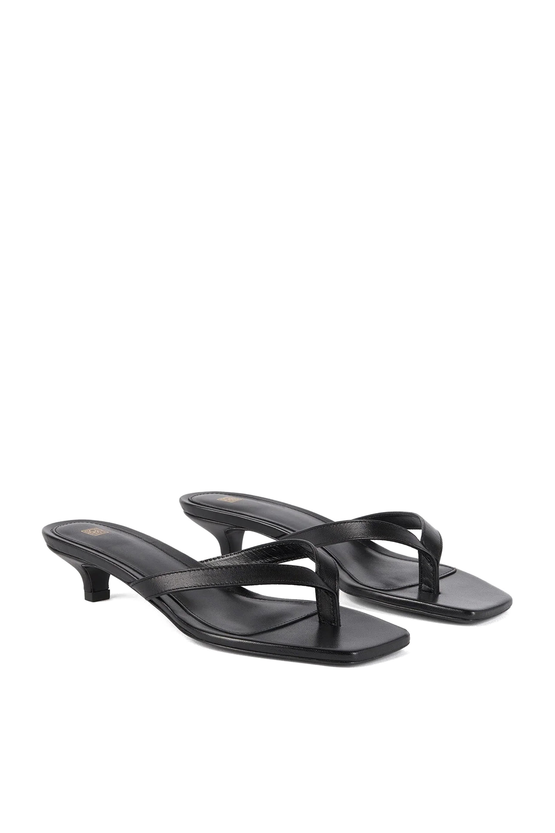 Leather Heeled Flip Flops 35