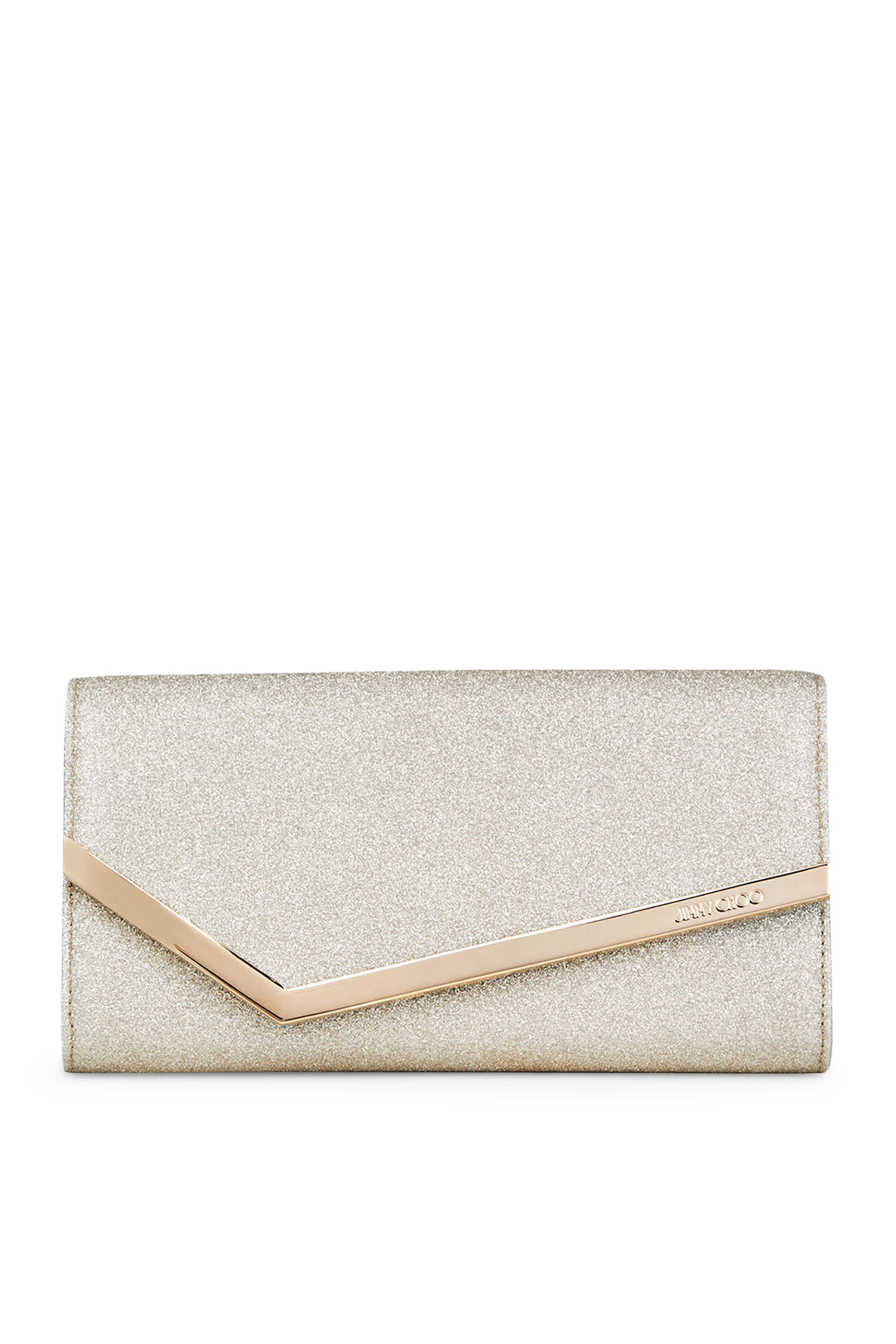Platinum Ice Dusty Glitter Clutch Bag
