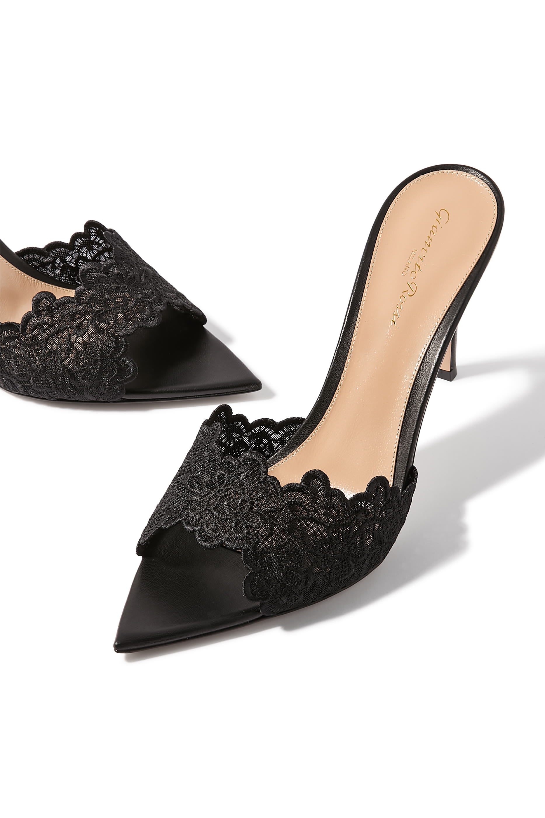 Yvonne 85 Lace Mules 