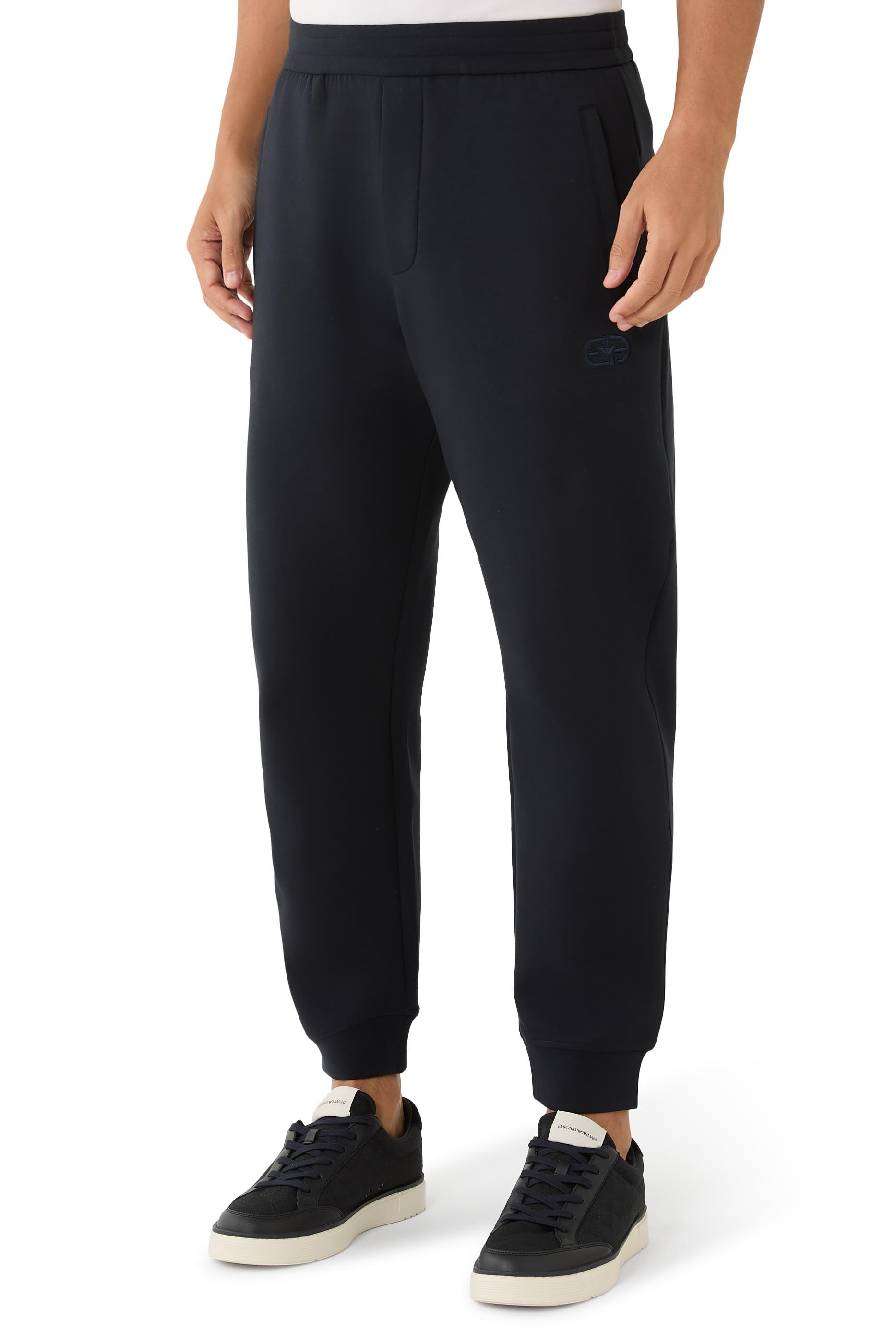 Embroidered EA Logo Double-Jersey Joggers