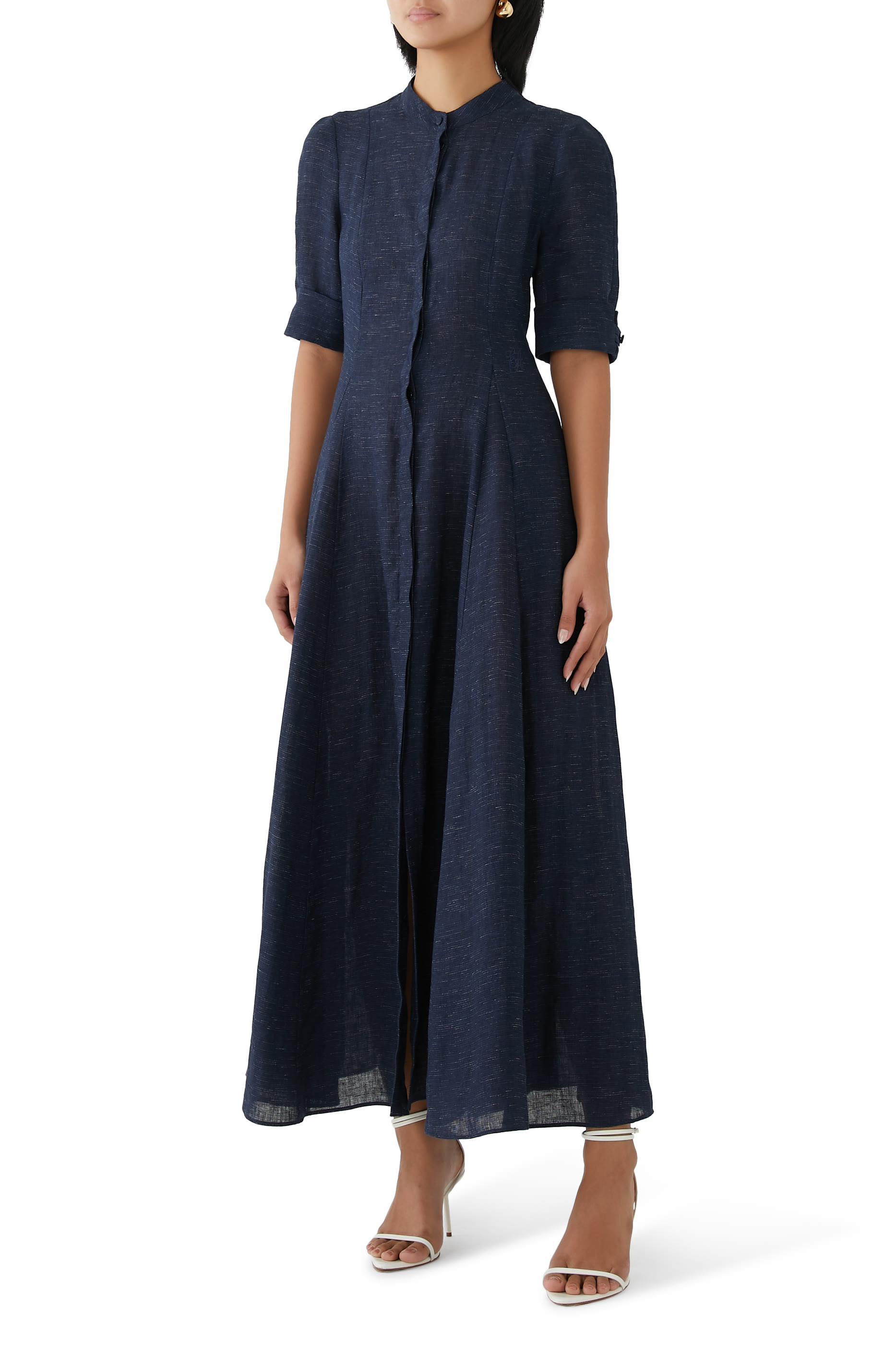 Short Sleeves Midi Dress