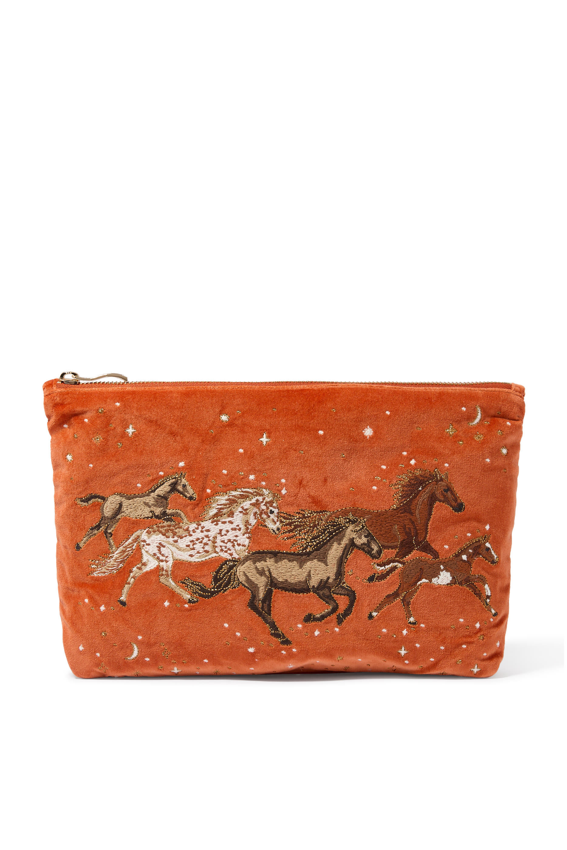 Celestial Wild Horses Velvet Everyday Pouch