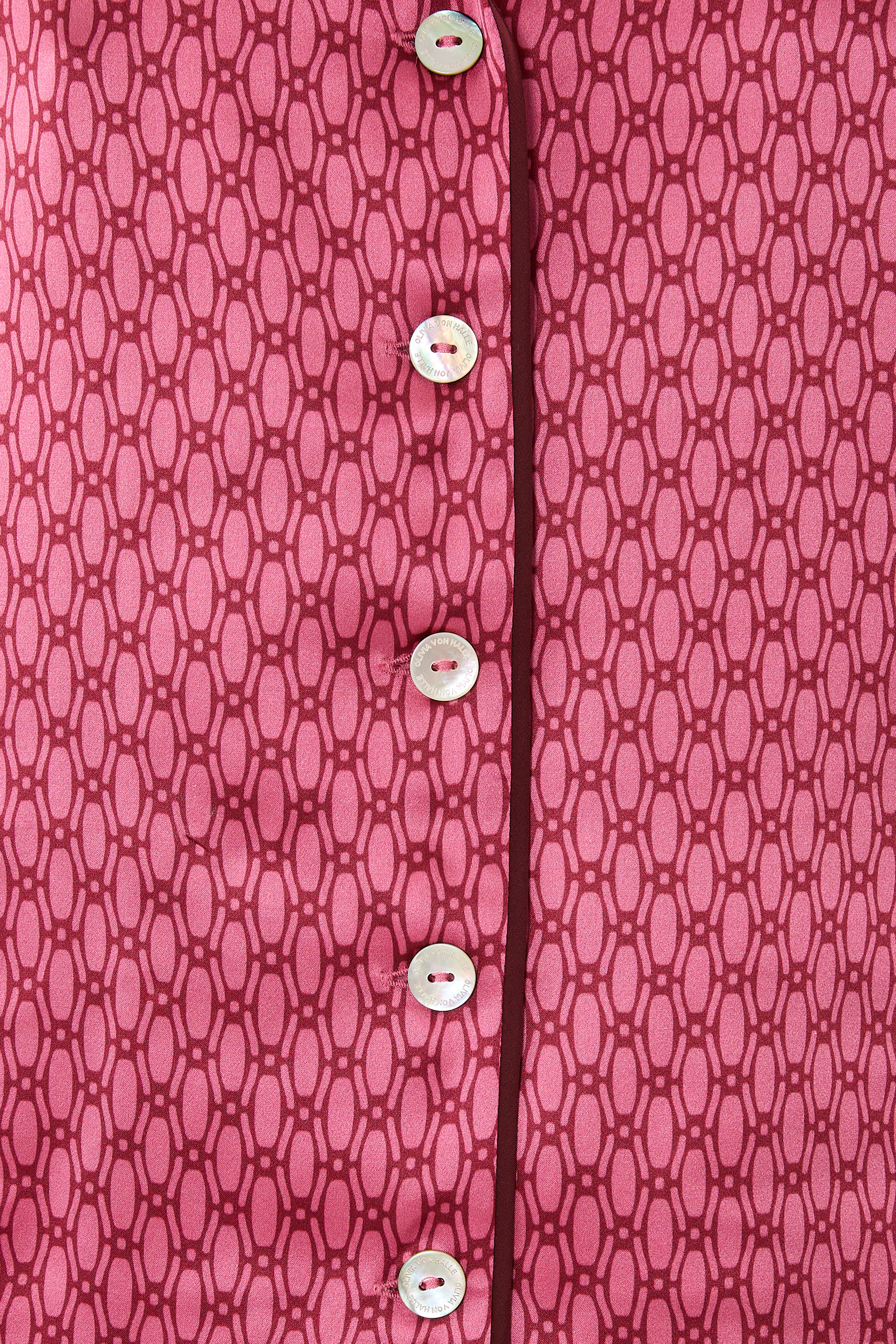 Lila Printed Silk-Satin Pajama Set