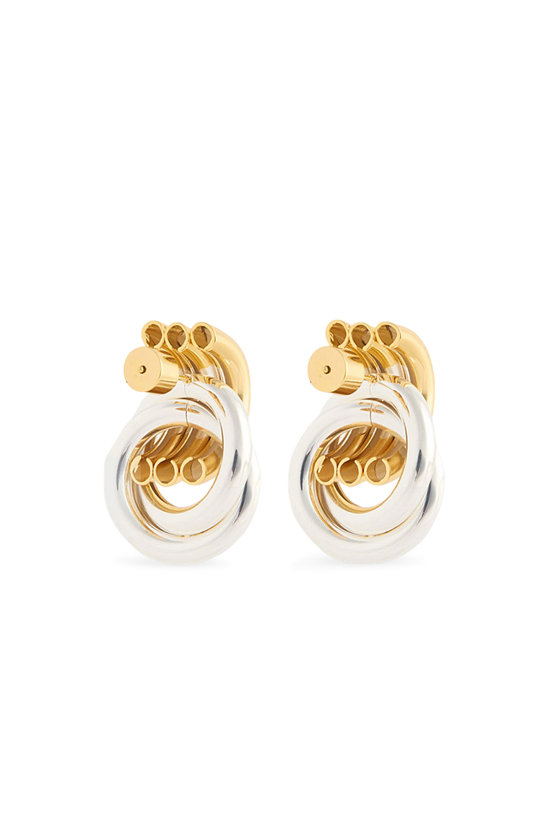 Baby Knot Earrings, 18k Gold + Silver PVD Plated Stainless Steel