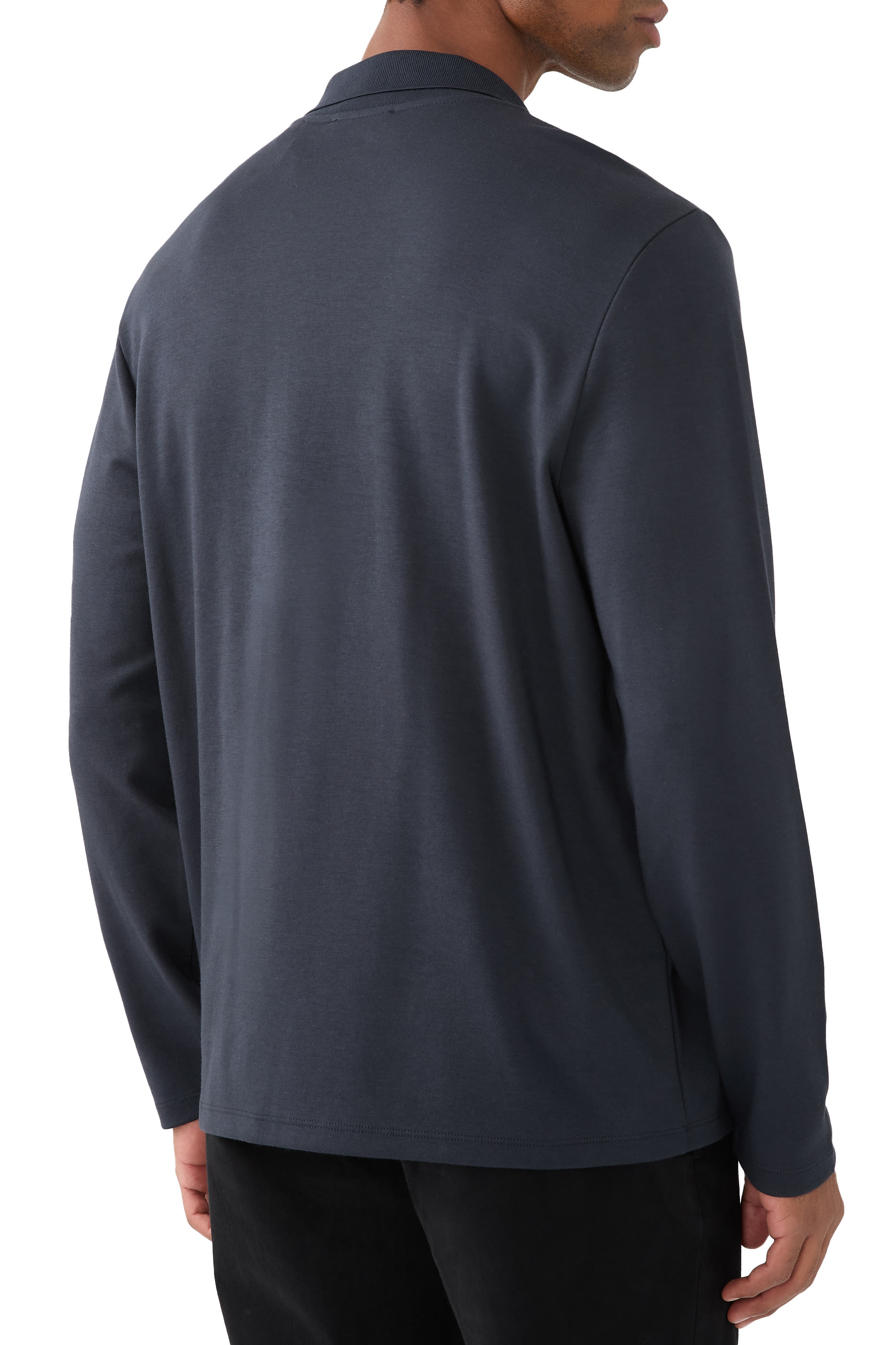  Milano Pima Cotton-Blend Johnny-Collar Shirt